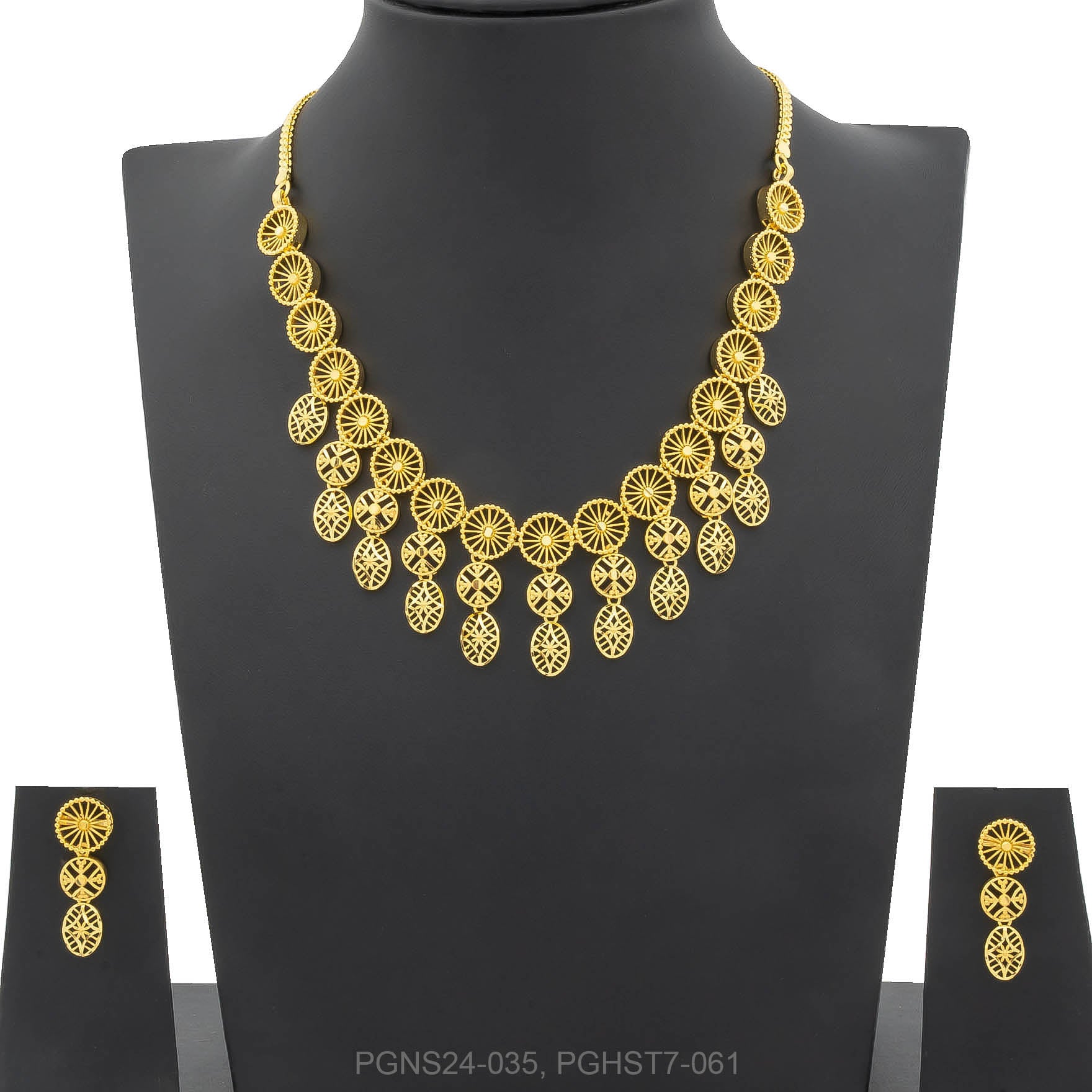 Premiun Stone Necklace with Stud PGNS24-035, PGHST7-061