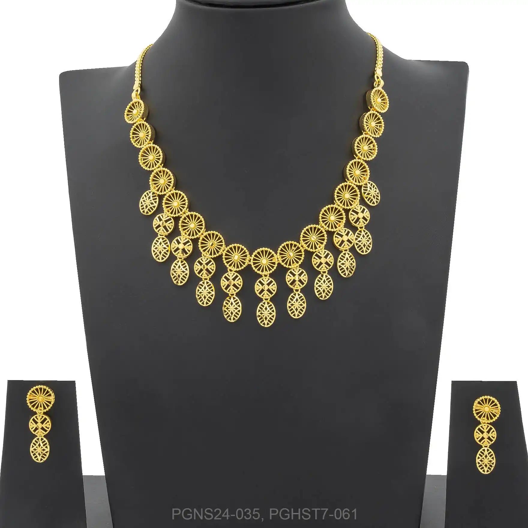 Premiun Stone Necklace with Stud PGNS24-035, PGHST7-061
