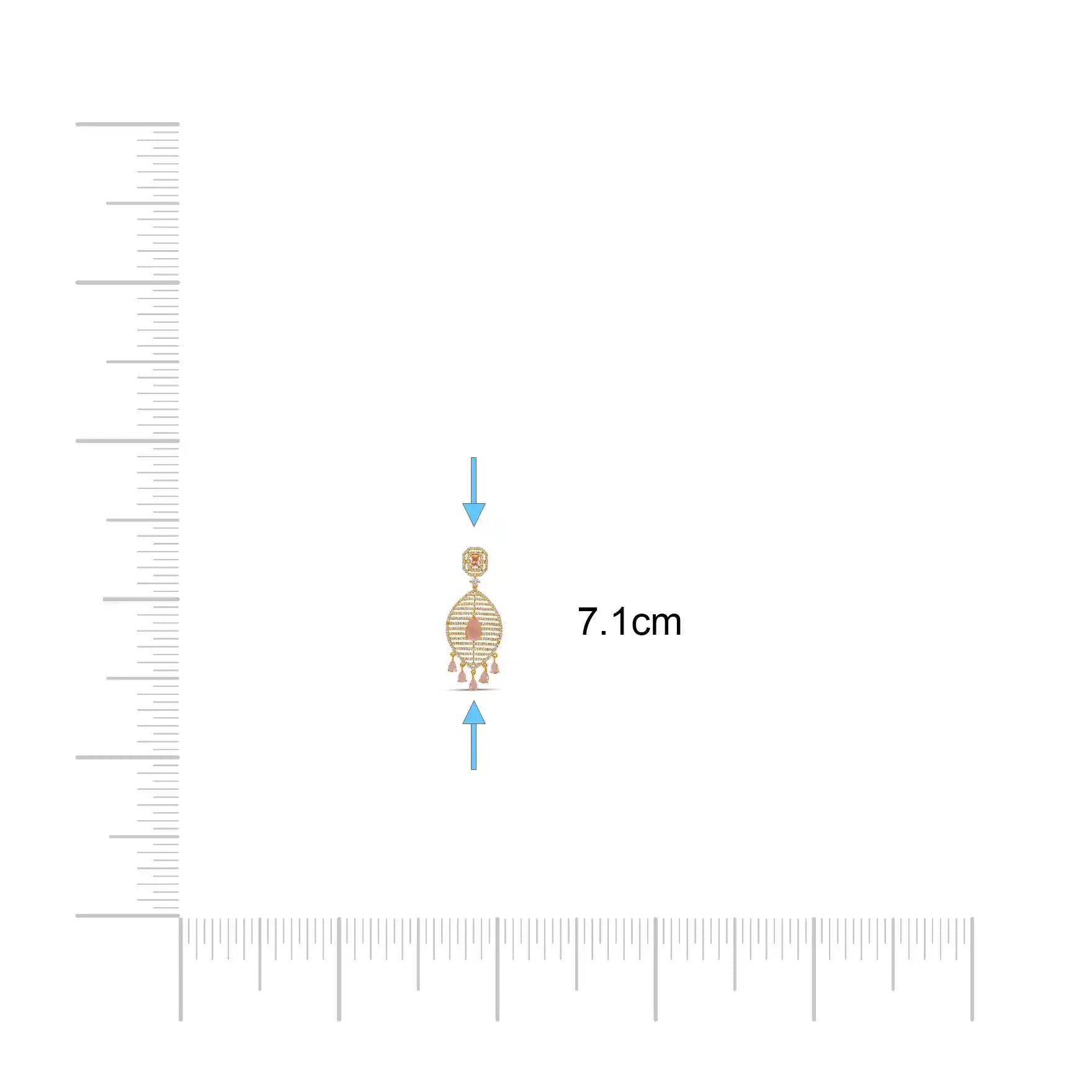 Premium Stone Hanging Stud PMSHST7WPN-054
