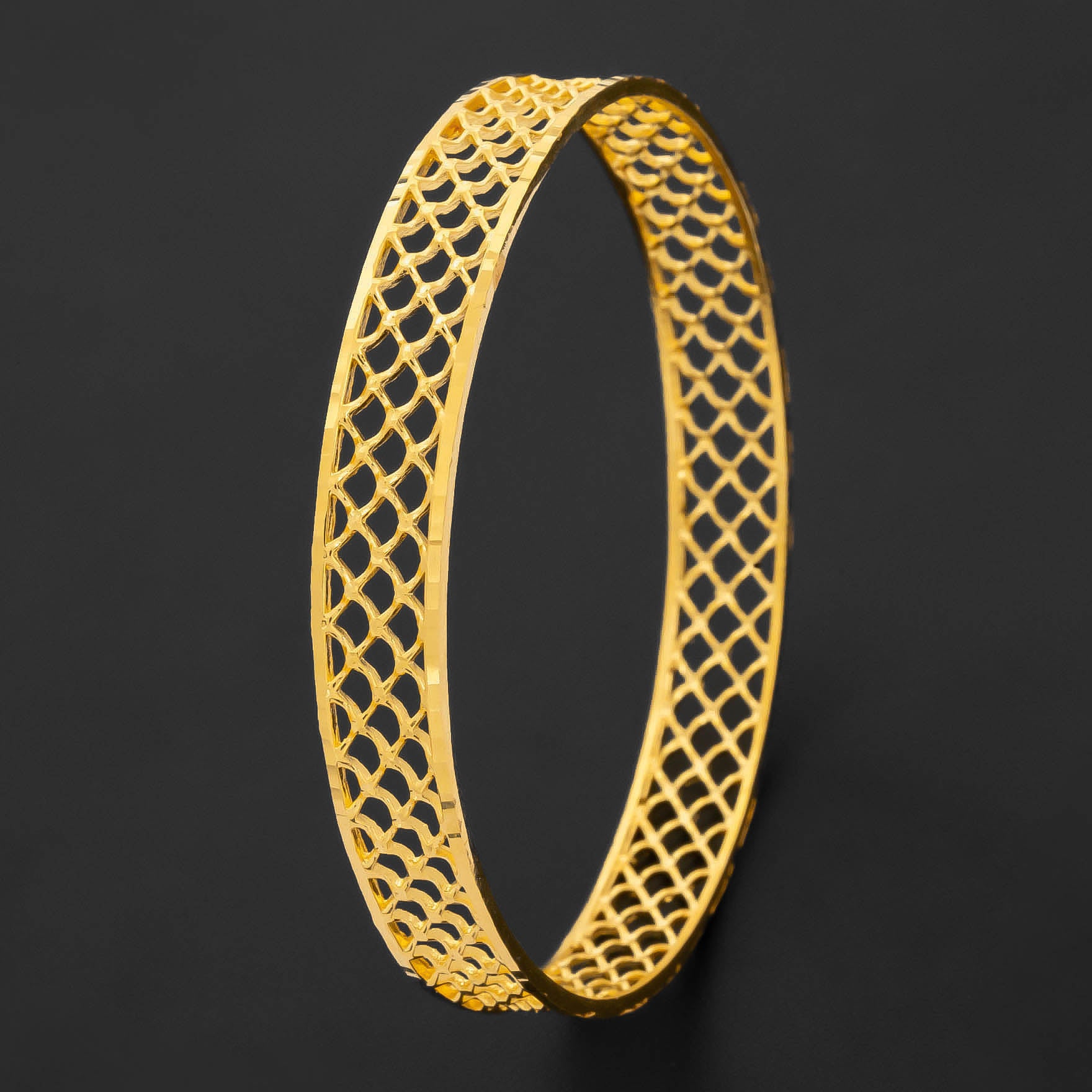 24CT HEAVY Gold Layered BOHO STYLE BANGLE PGB108-052