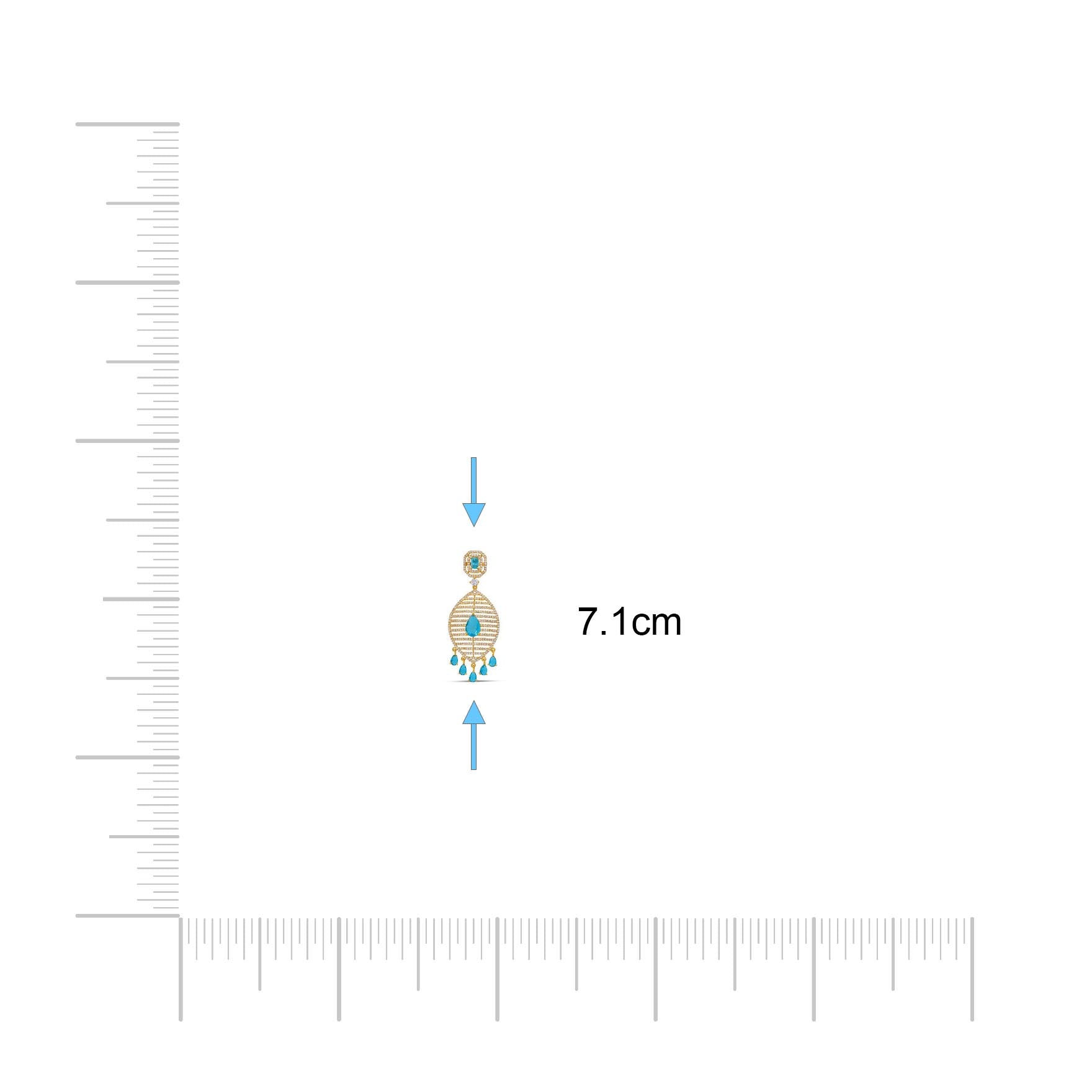 Premium Stone Hanging Stud PMSHST7WSBL-054