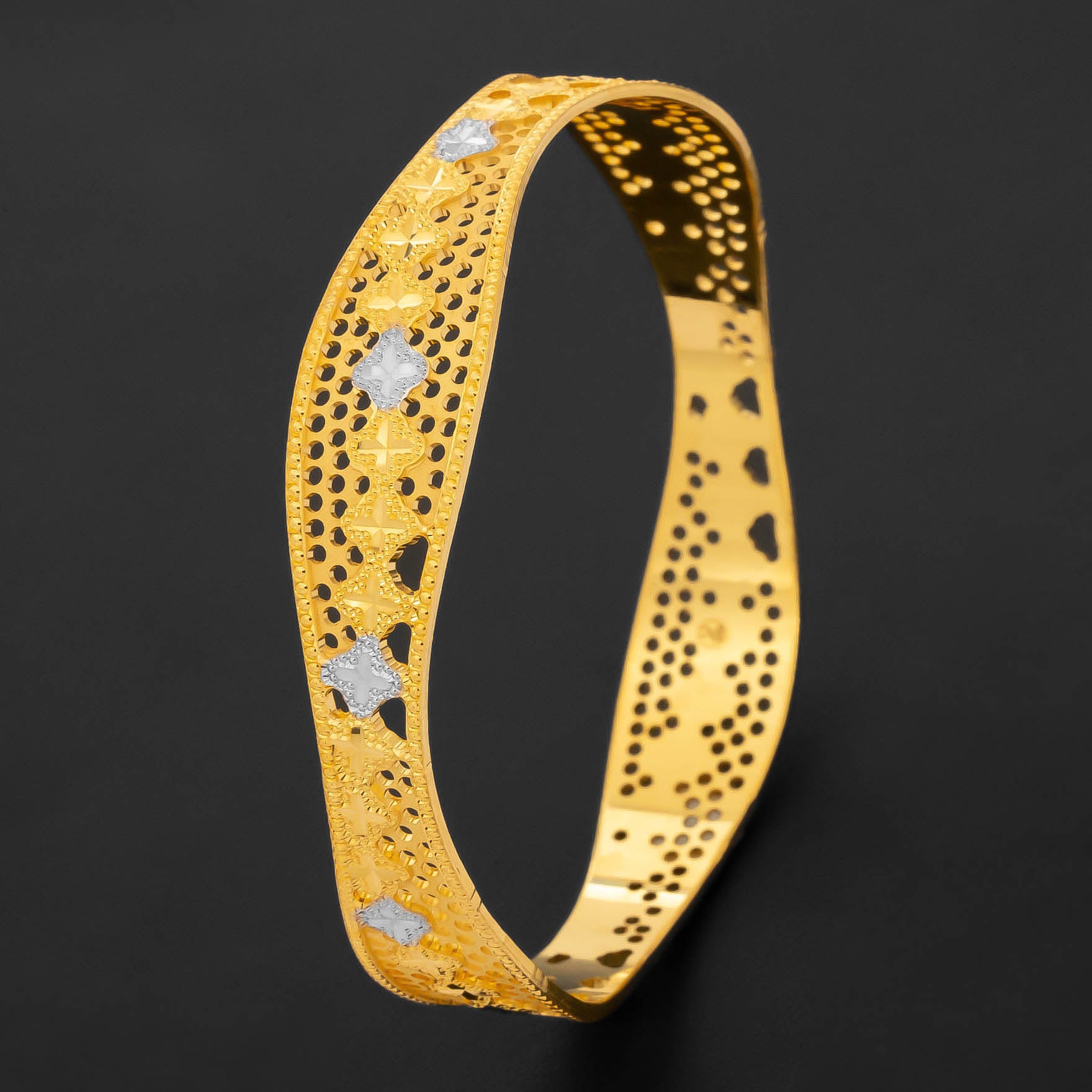 RHODIUM BANGLE PRGB89-062