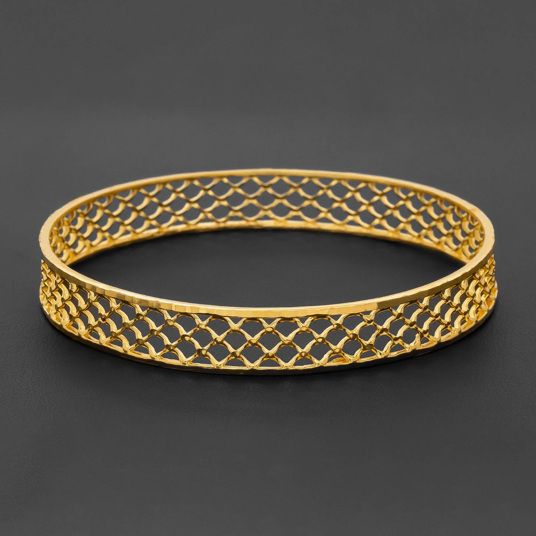 24CT HEAVY Gold Layered BOHO STYLE BANGLE PGB108-052