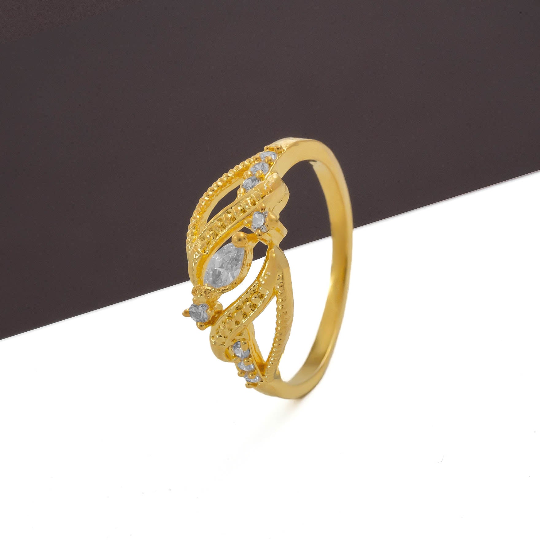 GOLDEN STONE RING PSR161W-021