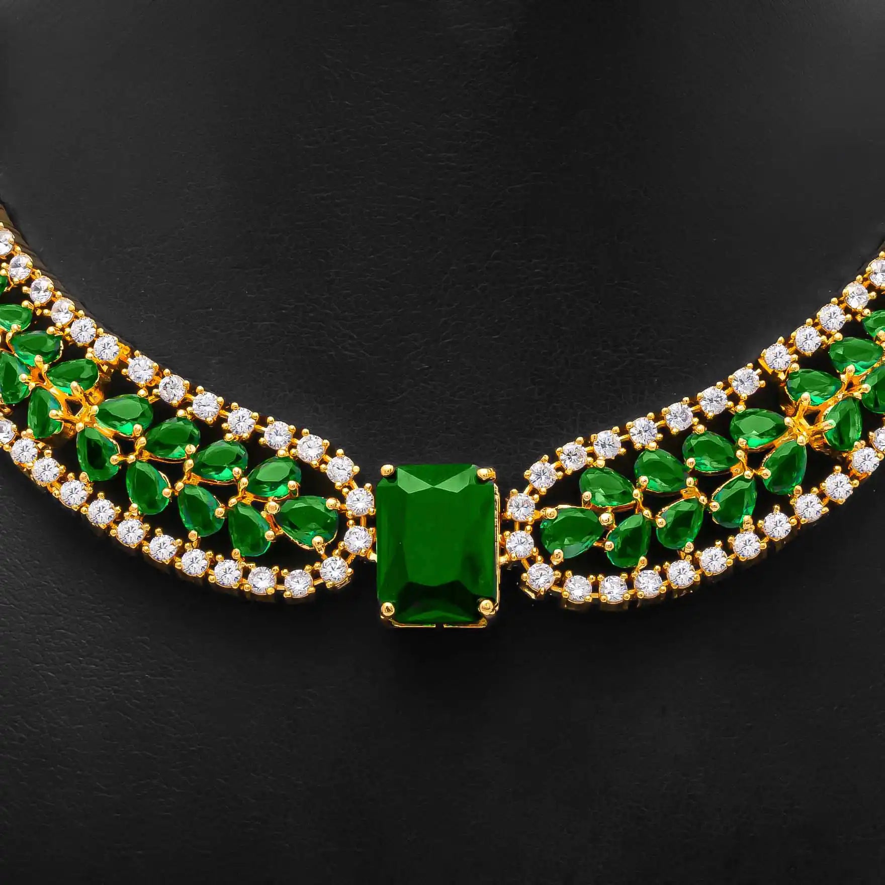 PREMIUM STONE NECKLACE WITH STUDS PMSNS41WG-0001, PMSST27WG-082