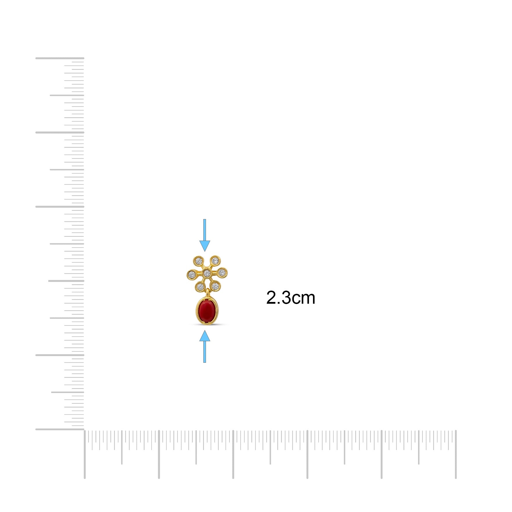 GOLDEN HANGING STUD PSHST242WC-041
