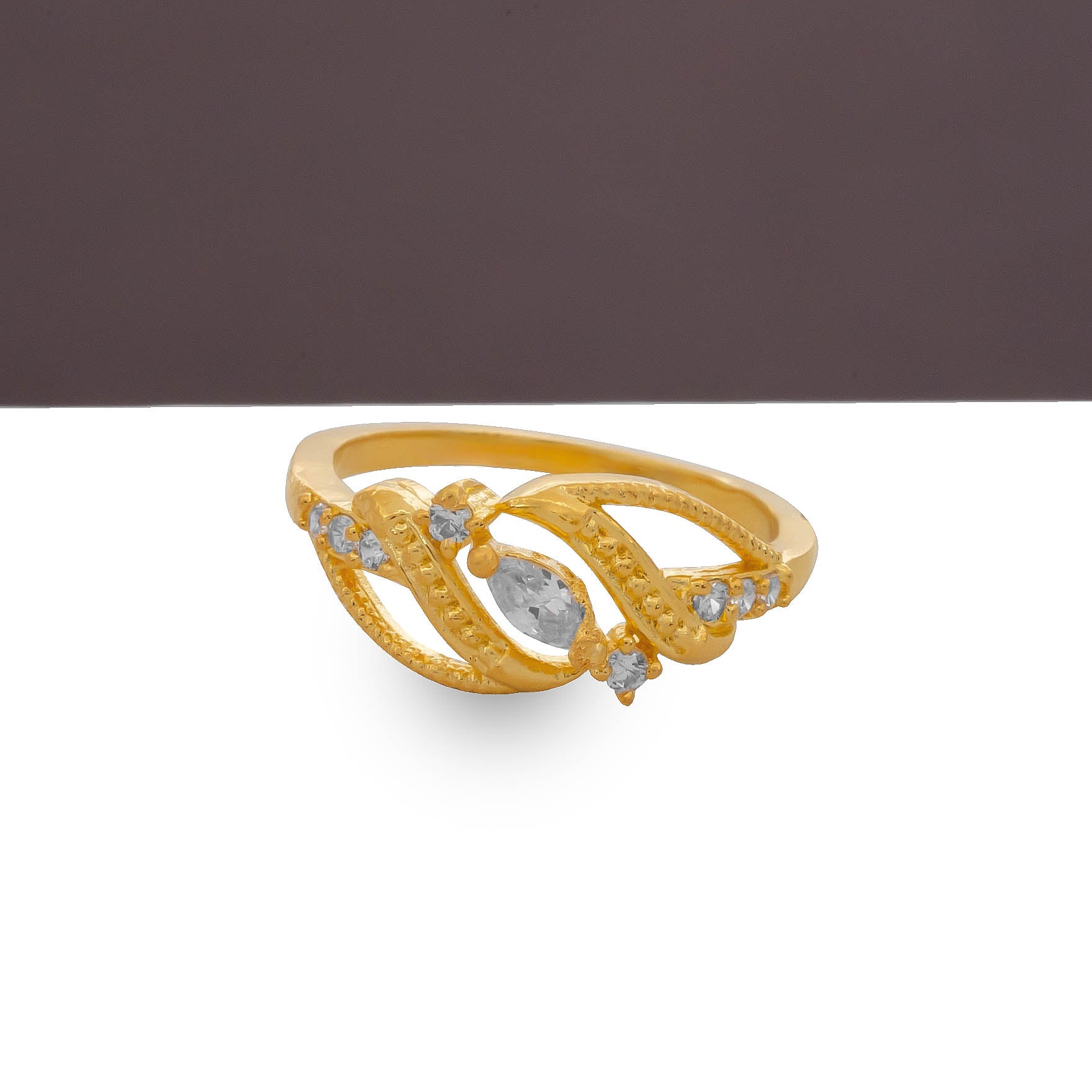 GOLDEN STONE RING PSR161W-021
