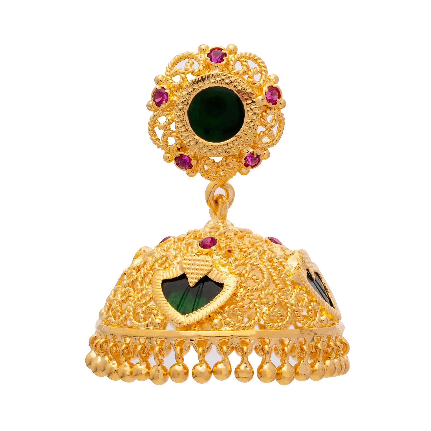Shop 1gm Gold Plated Jimika Earrings | Parakkat Jewels
