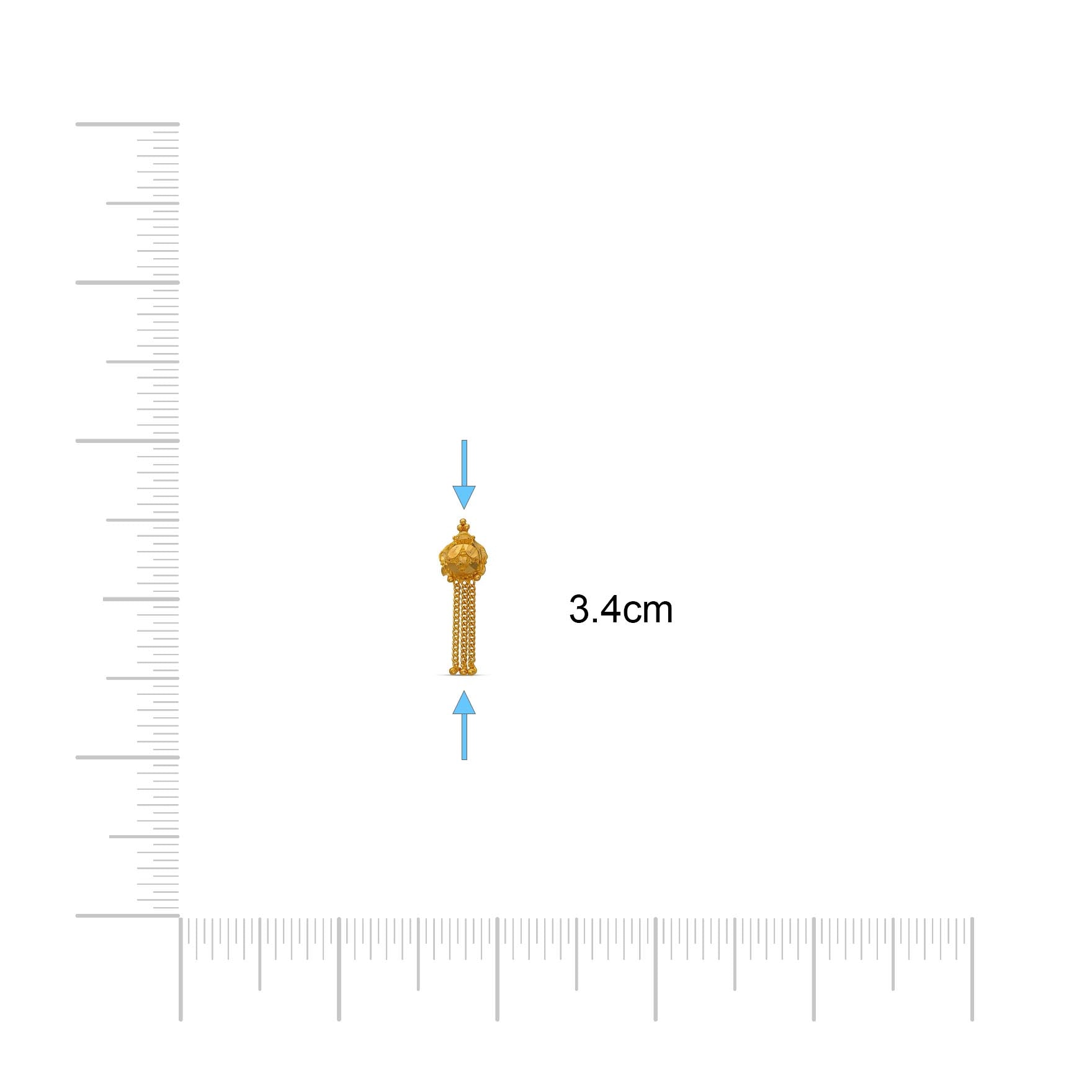 Golden Hanging Stud PGHST184-001