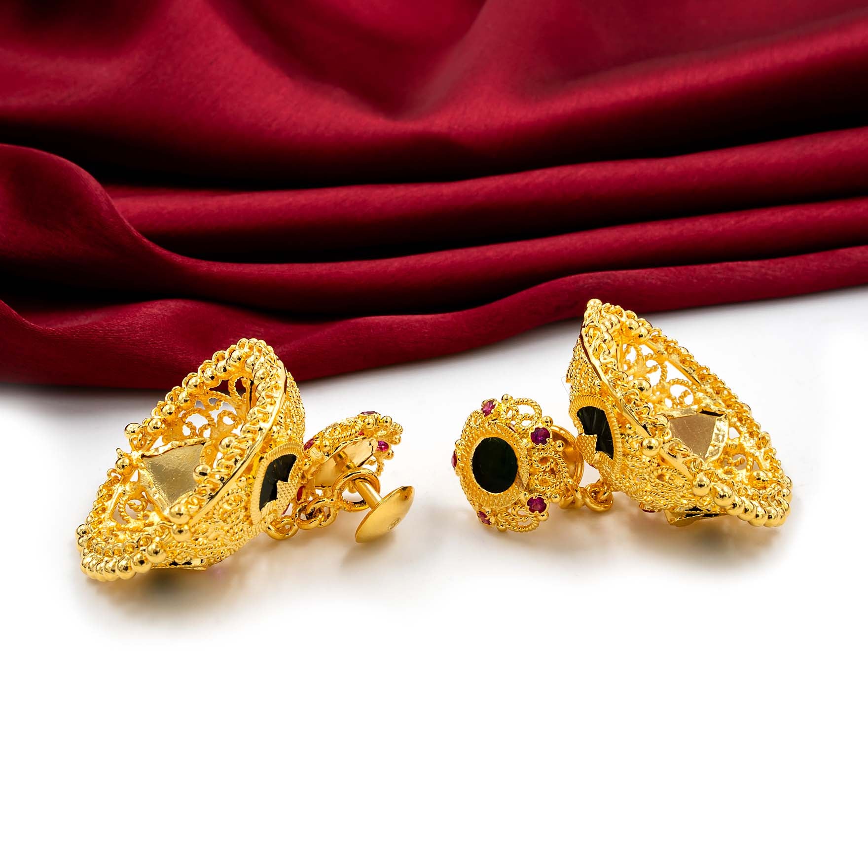 Shop One Gram Gold Plated Jimika Earrings Online | Parakkat Jewels