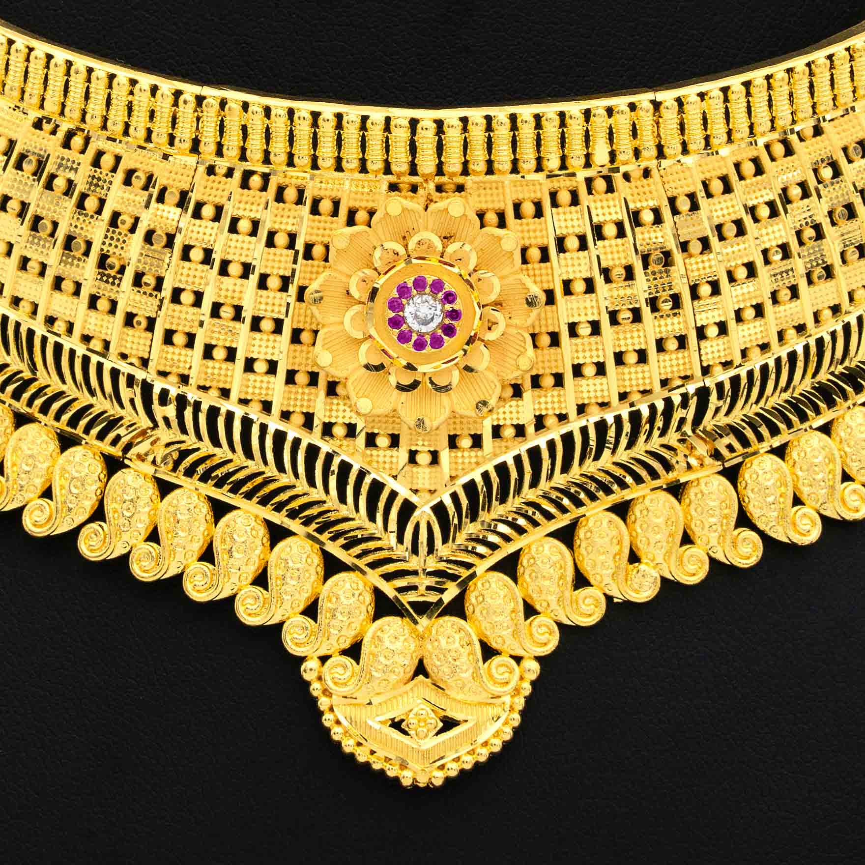 STONE NECKLACE LONG WITH GOLDEN STUD PSNS15WR-0321, PSJST4WR-082