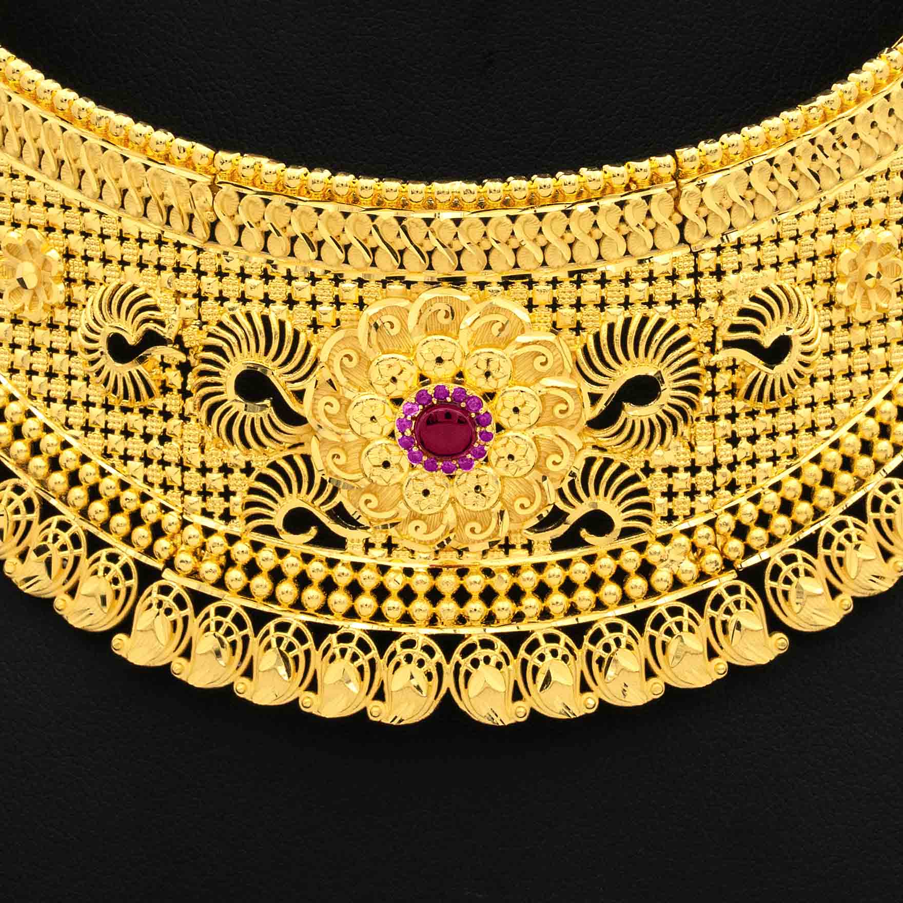 STONE NECKLACE LONG WITH GOLDEN STUD PSNS18R-0321, PSJST5R-082