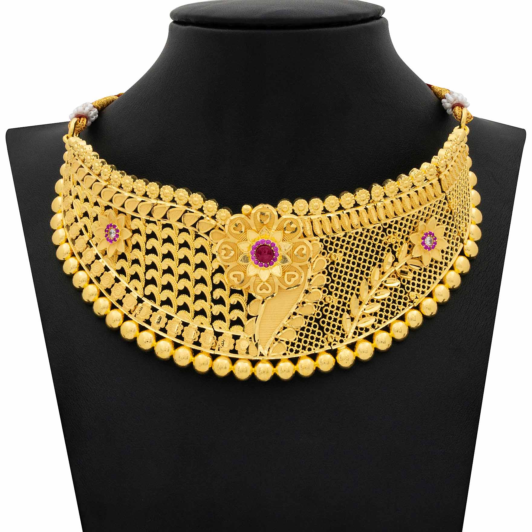 STONE NECKLACE LONG WITH GOLDEN STUD PSNS14WR-0321, PSHST62WR-081