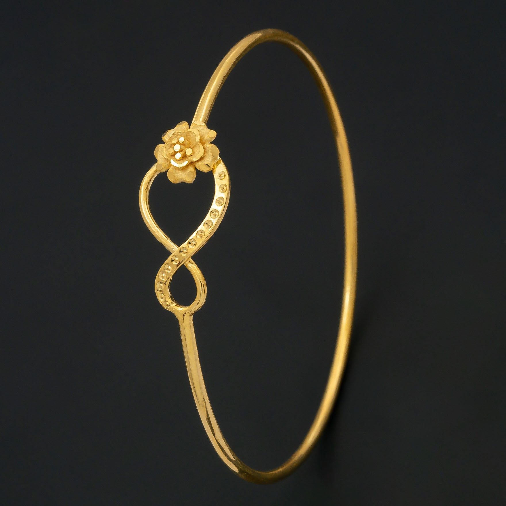 24CT HEAVY Gold Layered BOHO STYLE BANGLE PGB43-061