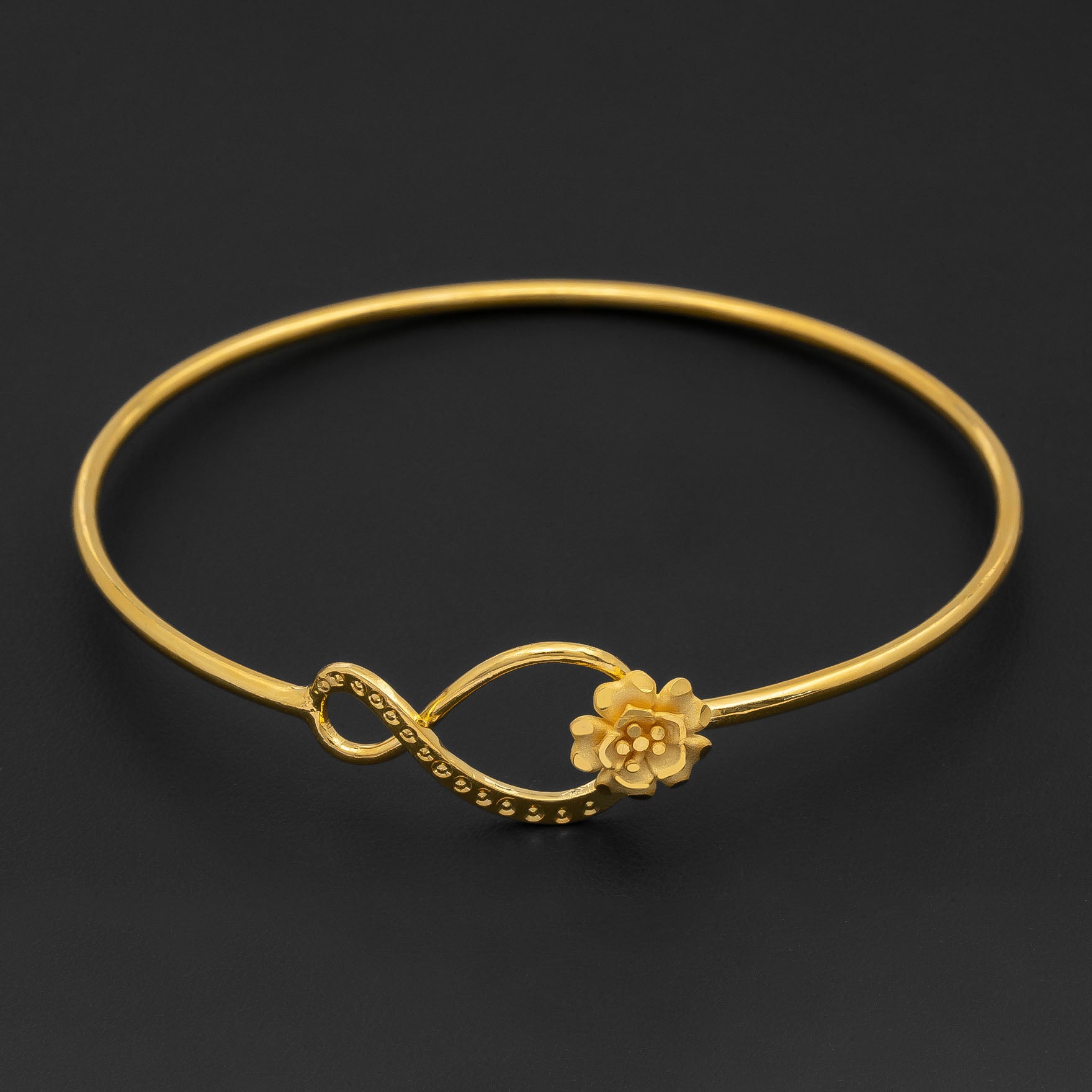 24CT HEAVY Gold Layered BOHO STYLE BANGLE PGB43-061