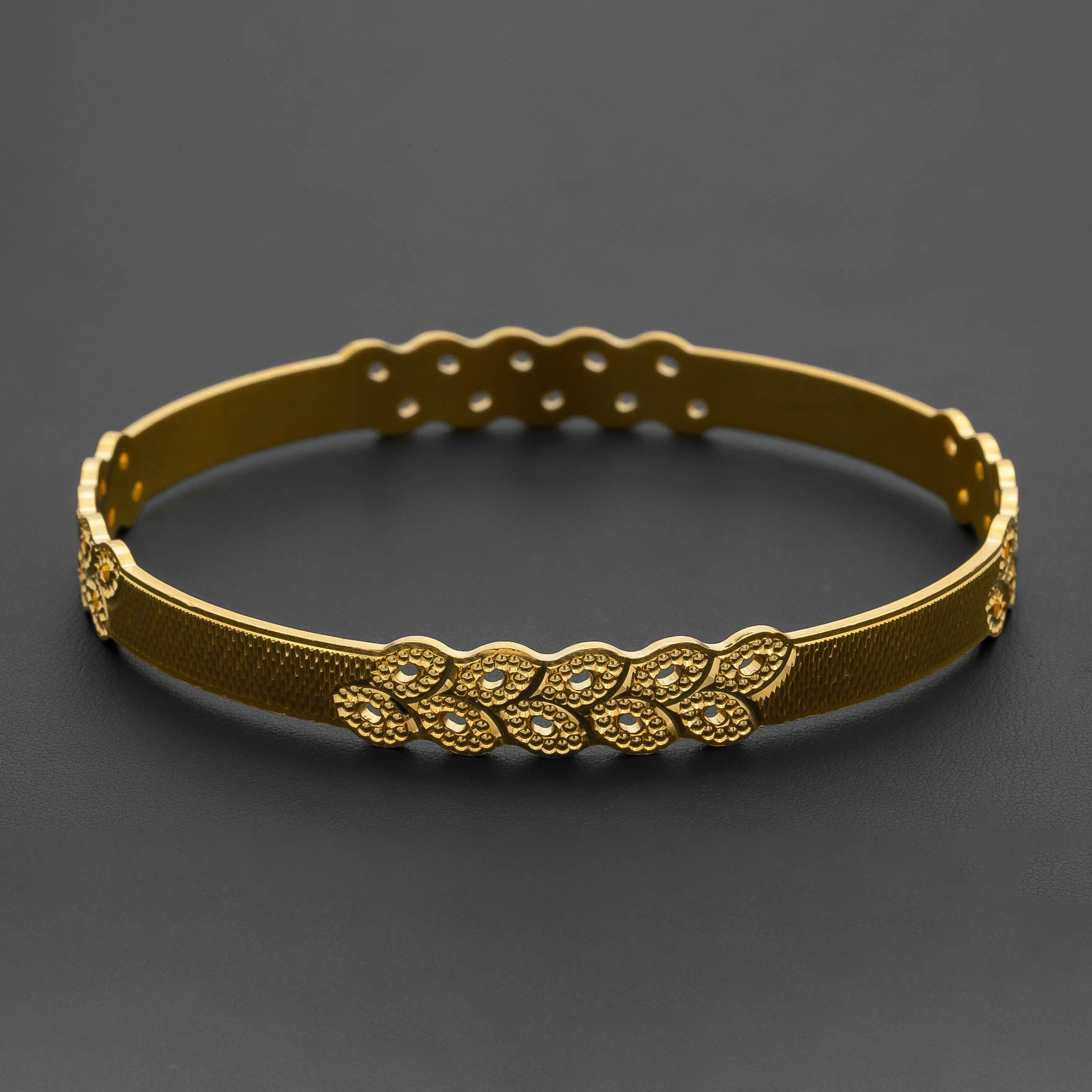 24CT HEAVY Gold Layered BOHO STYLE BANGLE PGB212-571