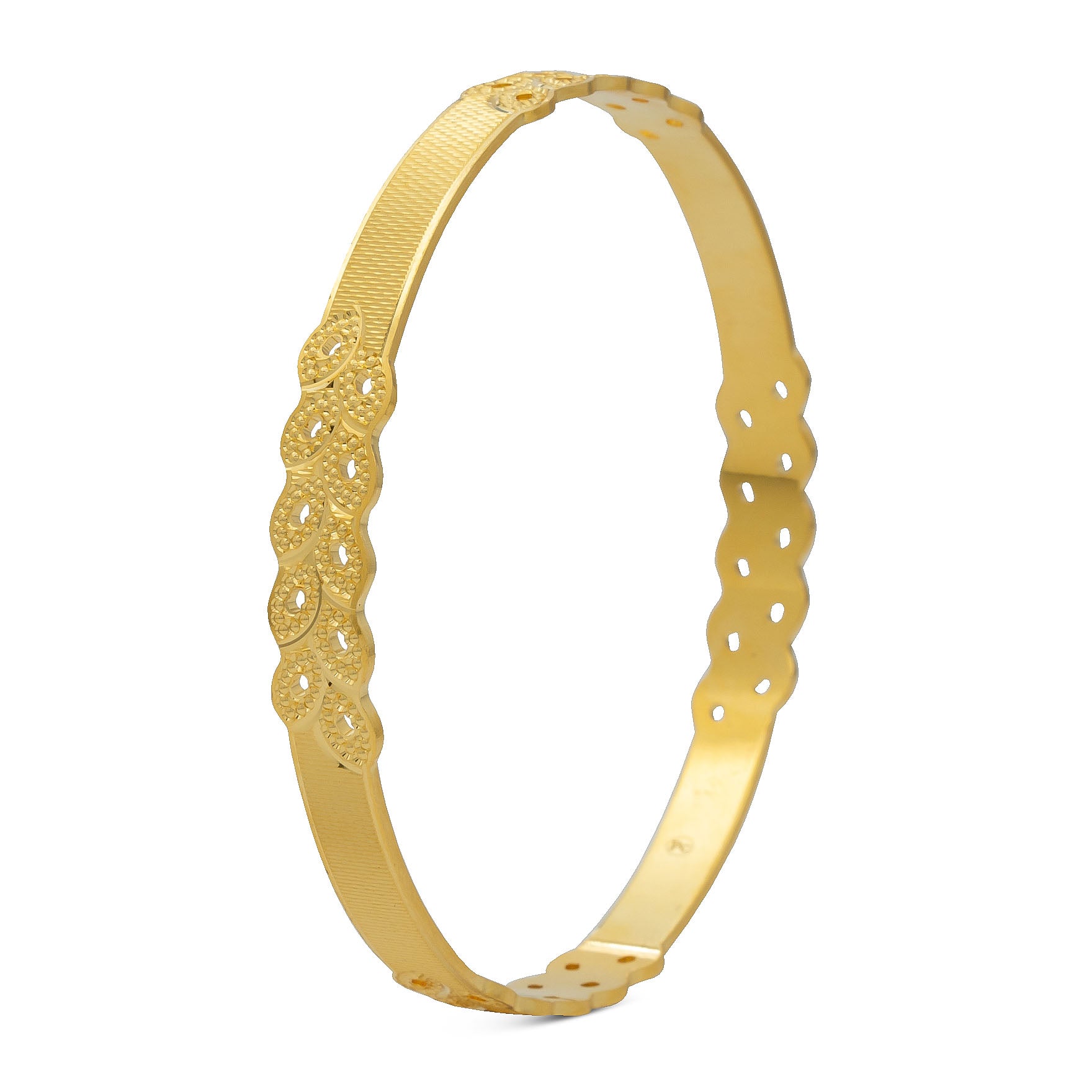 24CT HEAVY Gold Layered BOHO STYLE BANGLE PGB212-571
