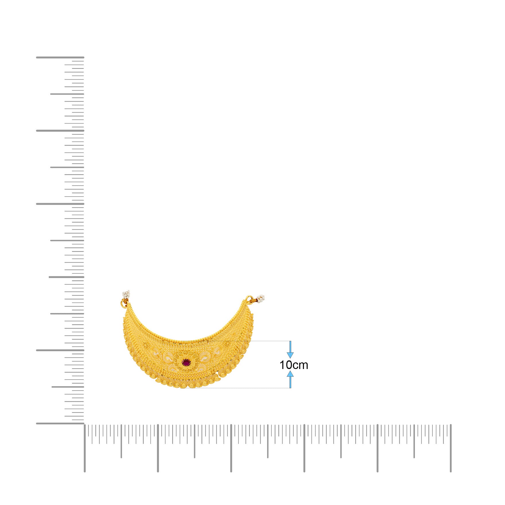 STONE NECKLACE LONG WITH GOLDEN STUD PSNS18R-0321, PSJST5R-082