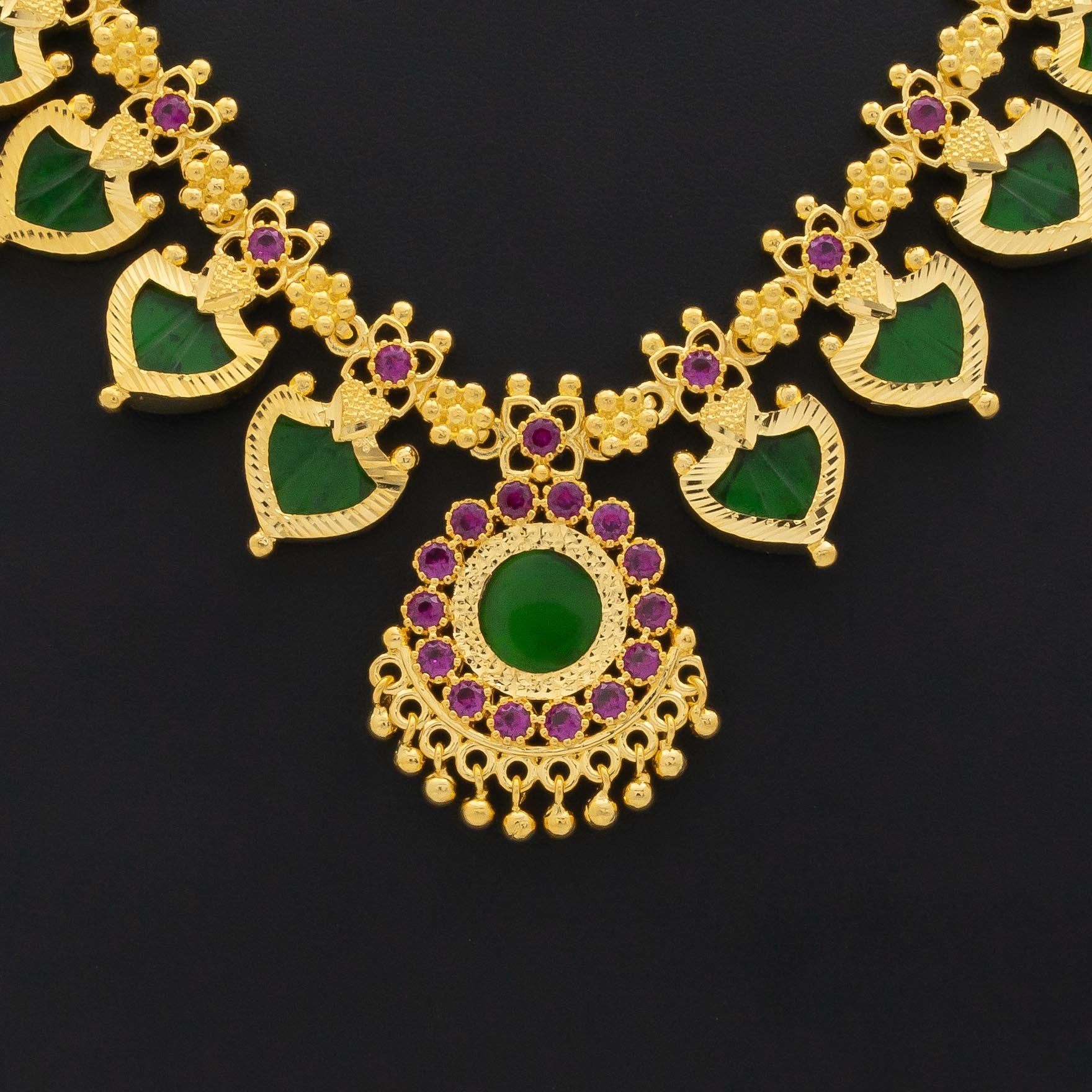 STONE PALAKKA NECKLACE PSPKNPG2a-067
