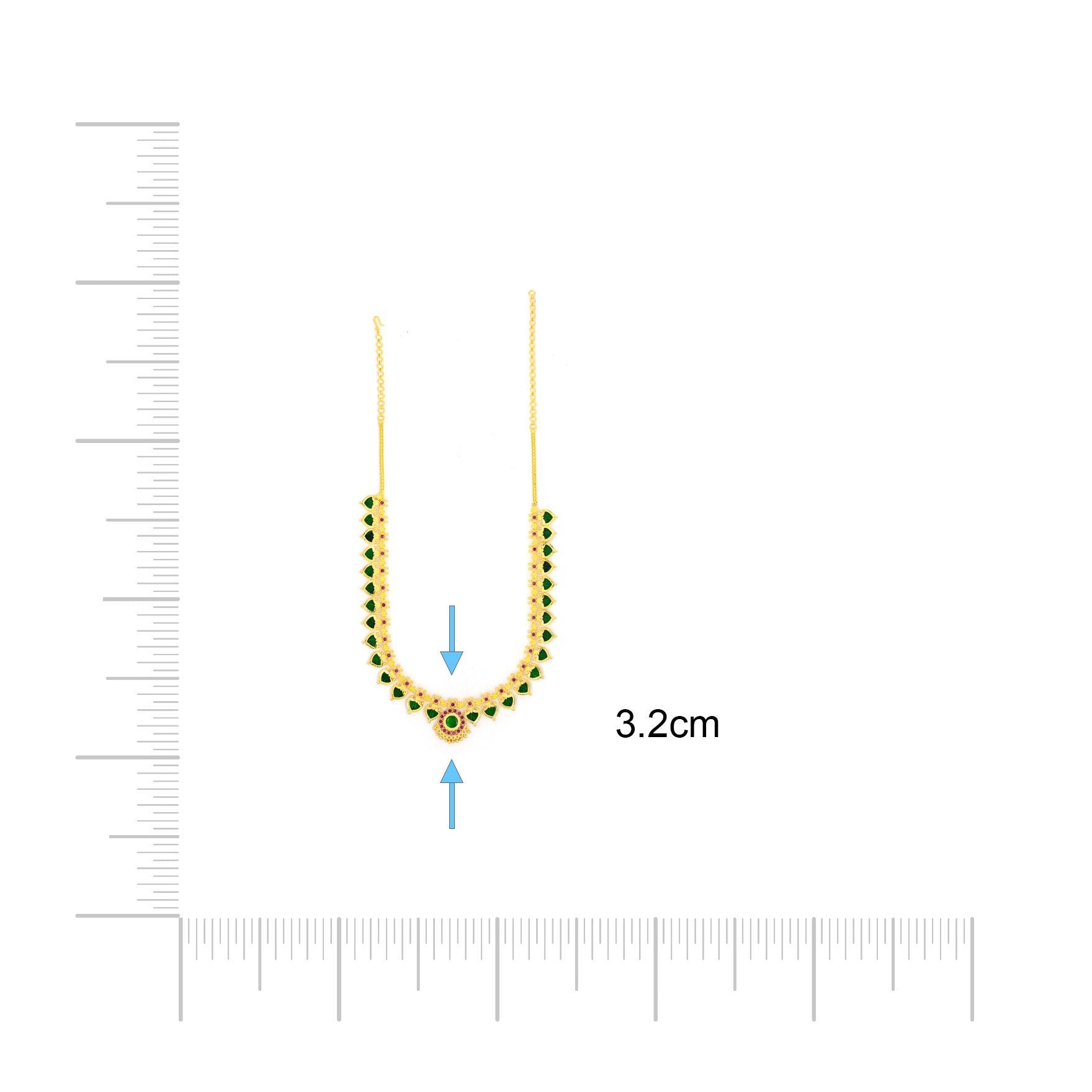 STONE PALAKKA NECKLACE PSPKNPG2a-067