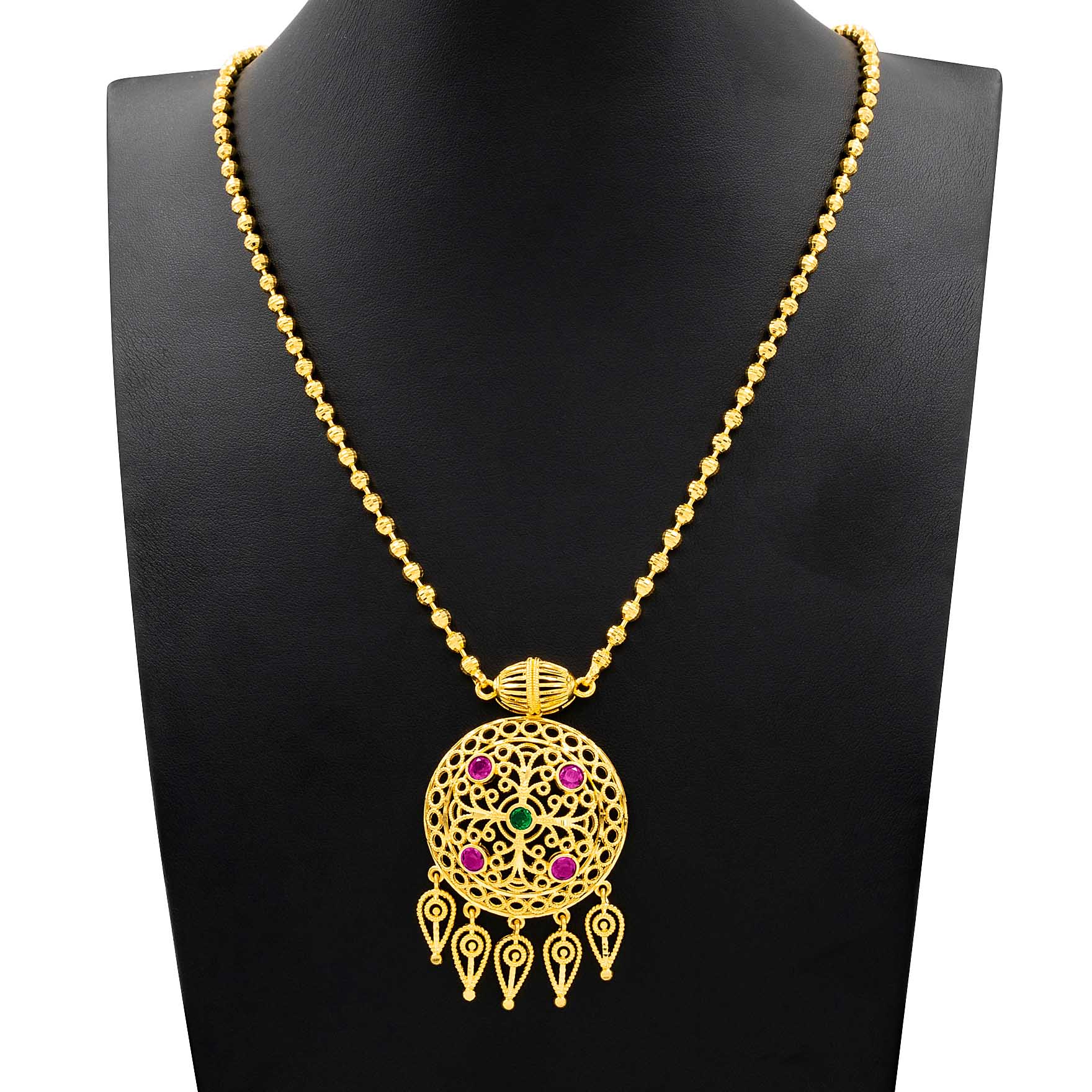 NECKLACE SET WITH RING AND STUD PSNL7RG-016, PSHST76RG-081, PSR51RG-081