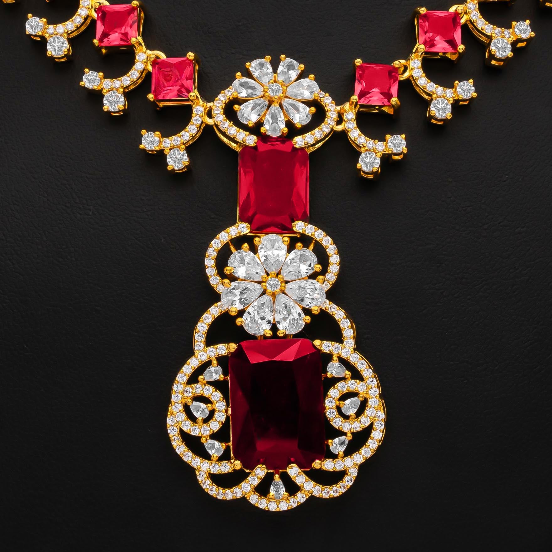 PREMIUM STONE NECKLACE WITH STUDS PMSNS45WR-0031, PMSHST99WR-082