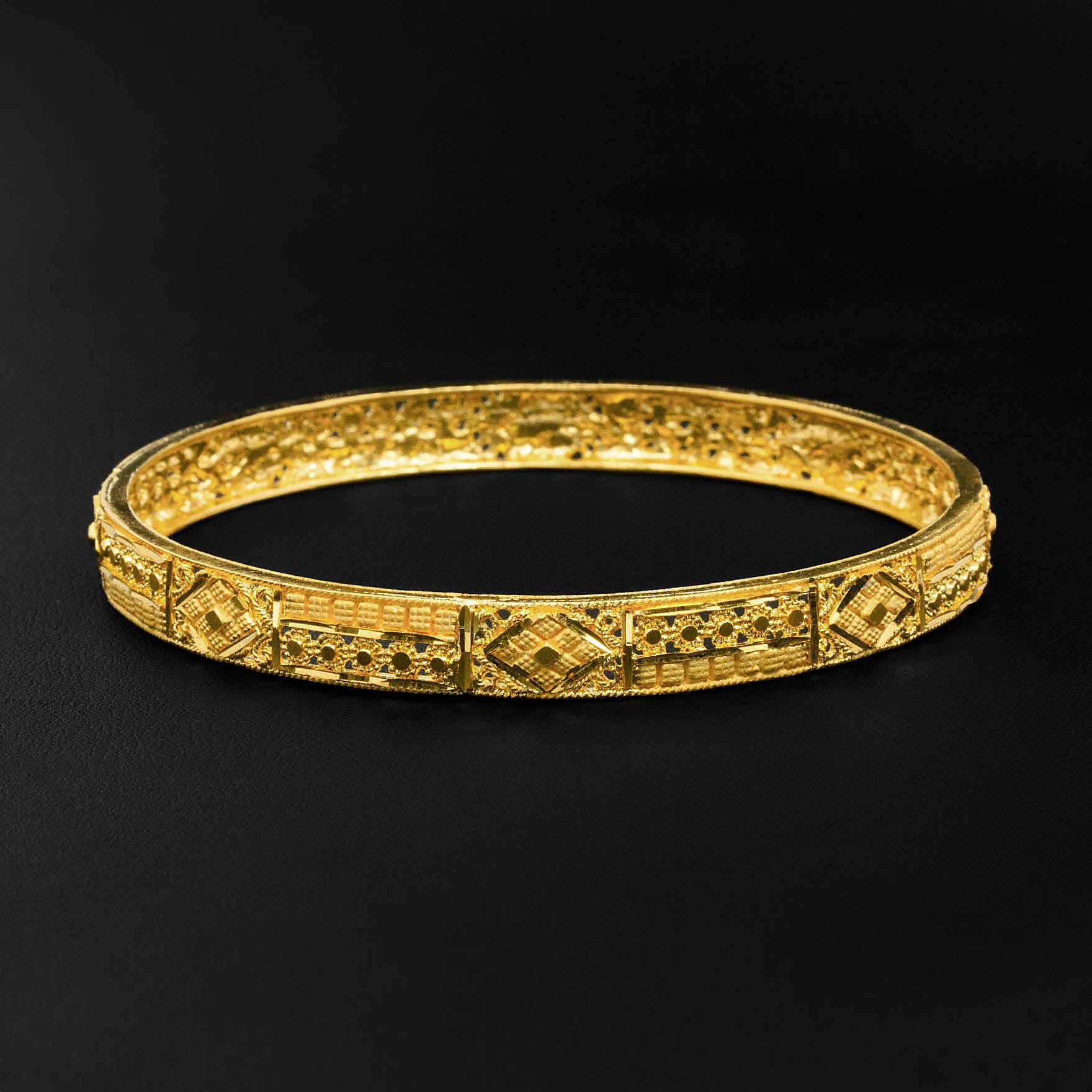24ct Heavy Gold Layered Sunheri Bangle PGB78-022