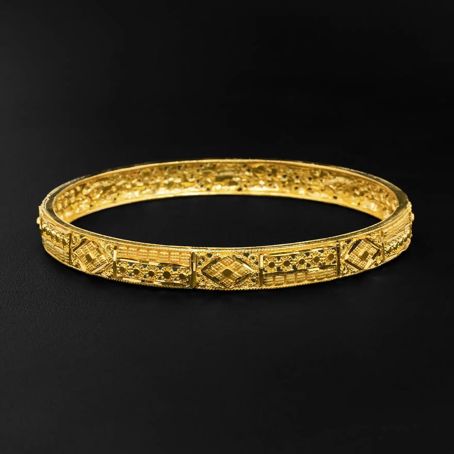 24ct Heavy Gold Layered Sunheri Bangle PGB78-022