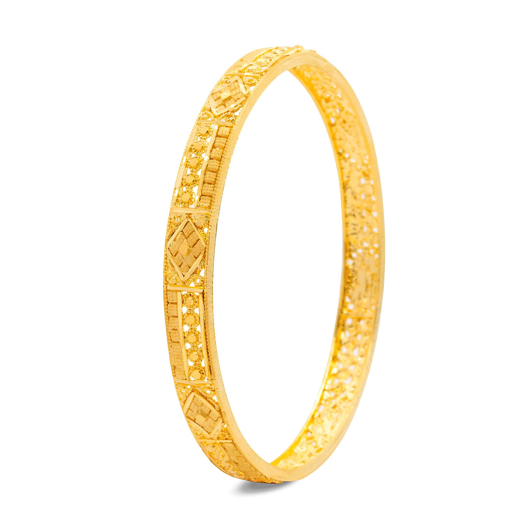 24ct Heavy Gold Layered Sunheri Bangle PGB78-022