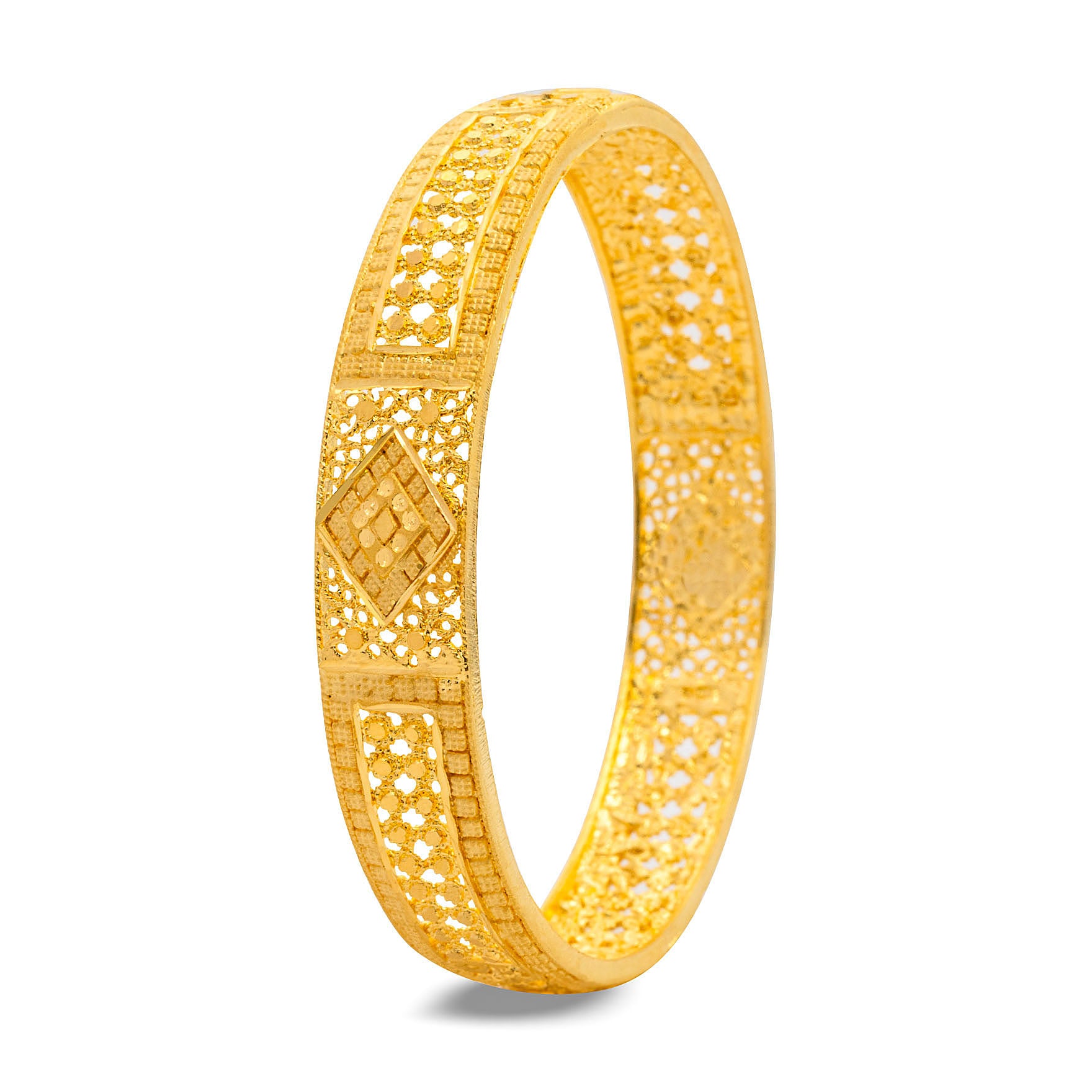 24ct Heavy Gold Layered Pulsos Bangle PGB92-052