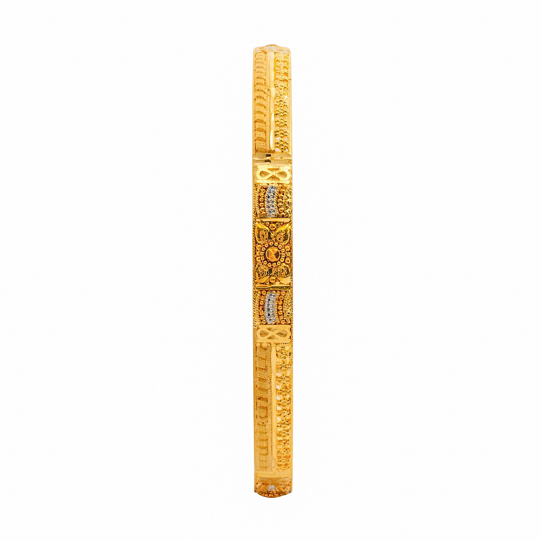 24ct Heavy Gold Layered Enamel Bangle PEB12-091
