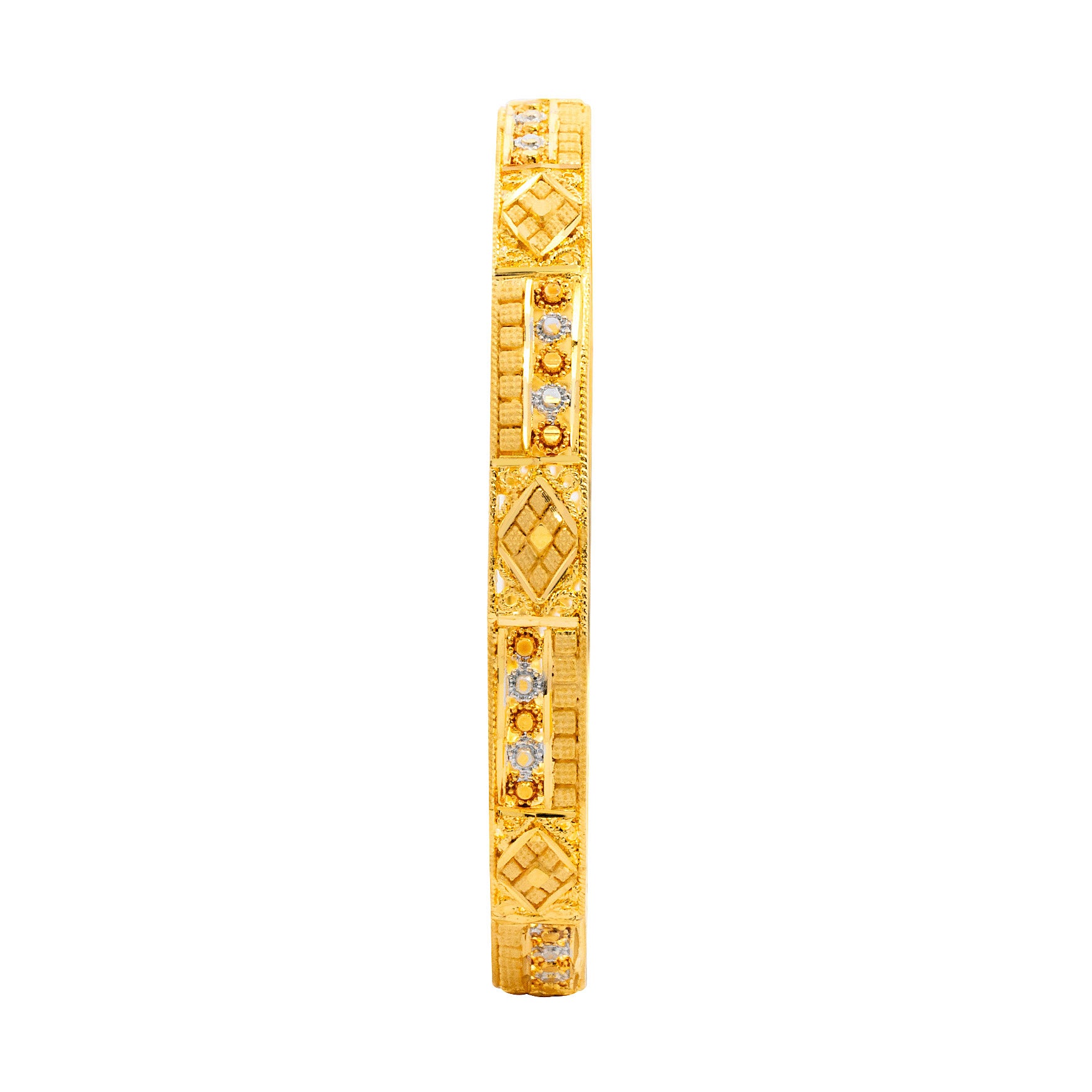 24ct Heavy Gold Layered Enamel Bangle PEB29-032