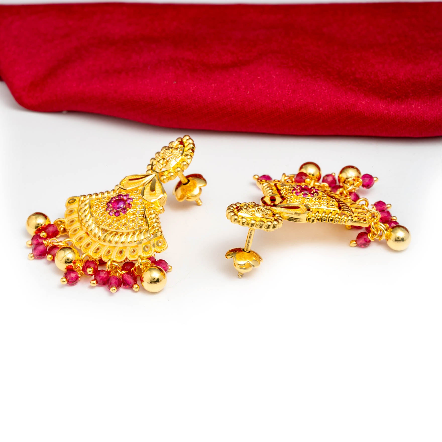 STONE NECKLACE LONG WITH GOLDEN STUD PSNS24R-0321, PSHST70R-081