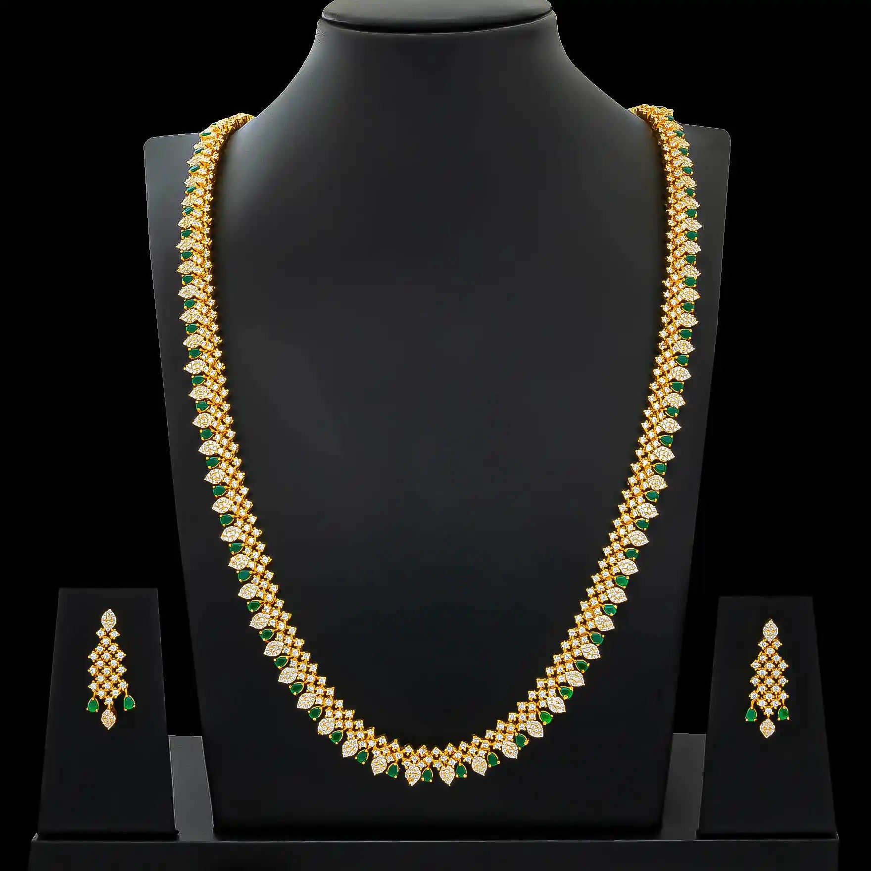 PREMIUM STONE NECKLACE WITH STUD PMSNL3WG-0041, PMSHST71WG-052