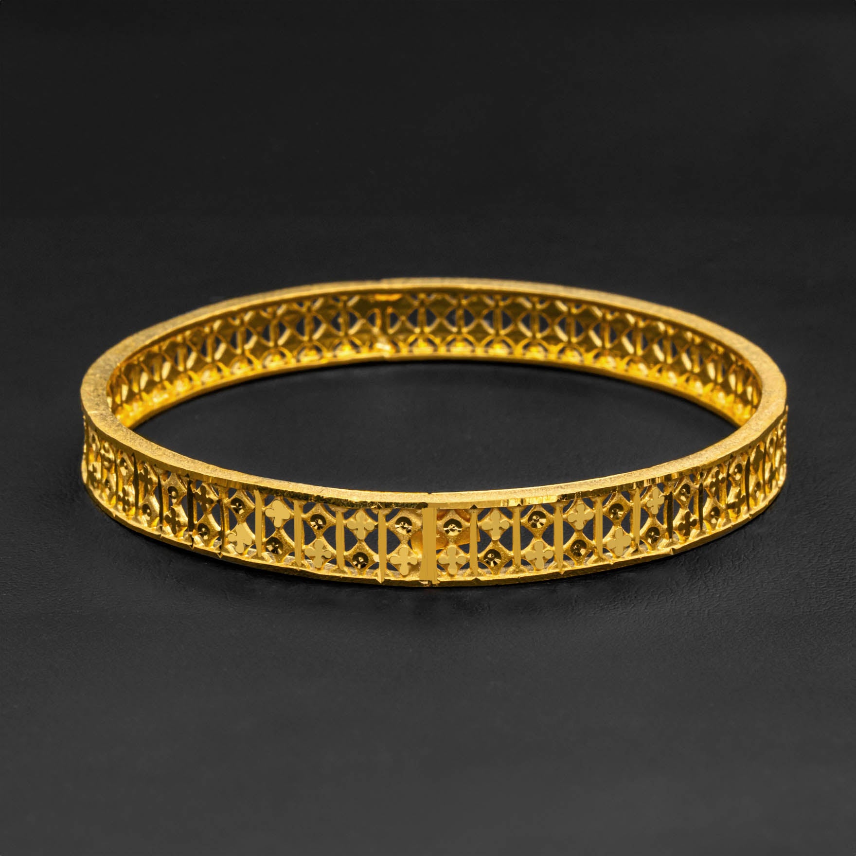 24ct Heavy Gold Layered Bullion Knot Bangle PGB39-022