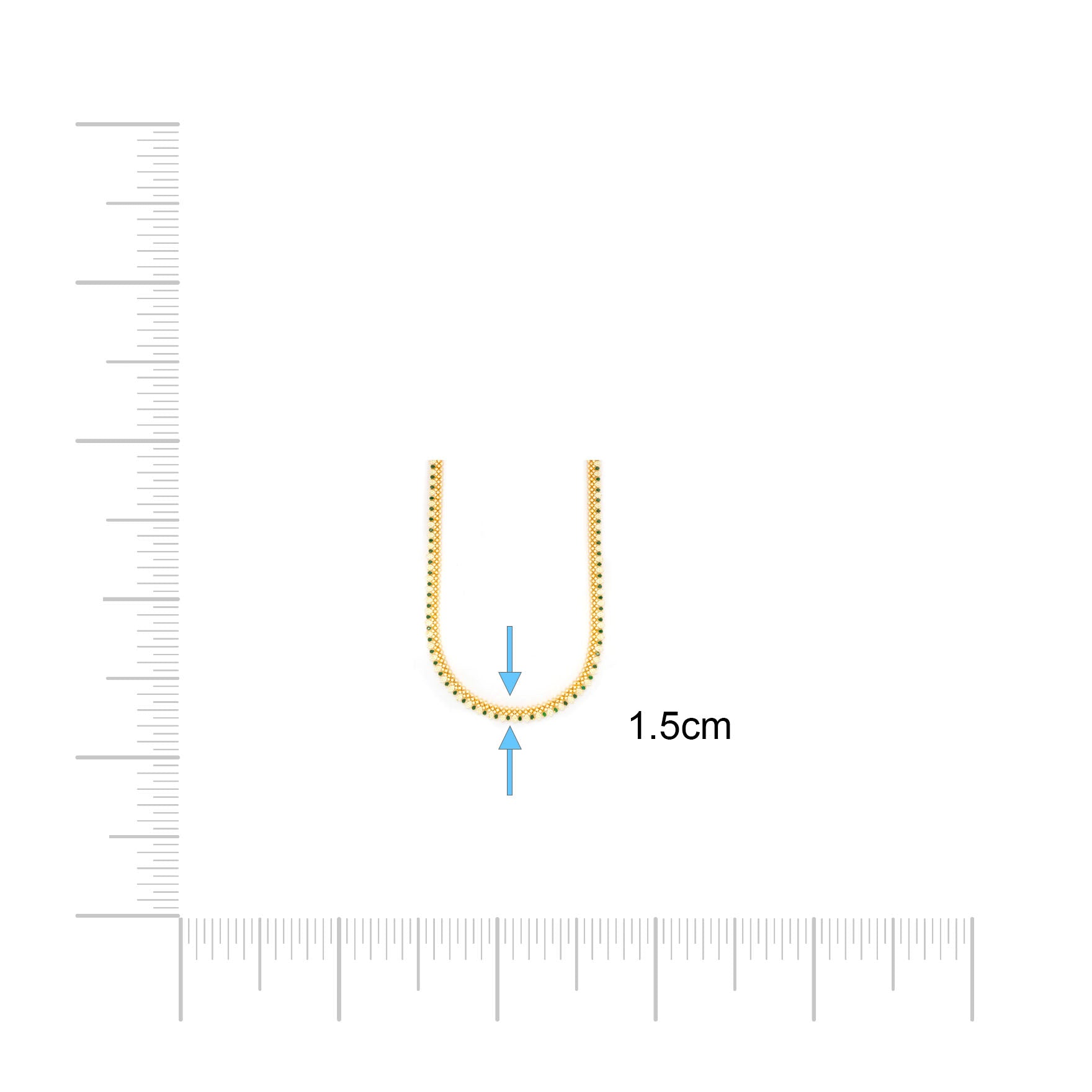 PREMIUM STONE NECKLACE WITH STUD PMSNL3WG-0041, PMSHST71WG-052