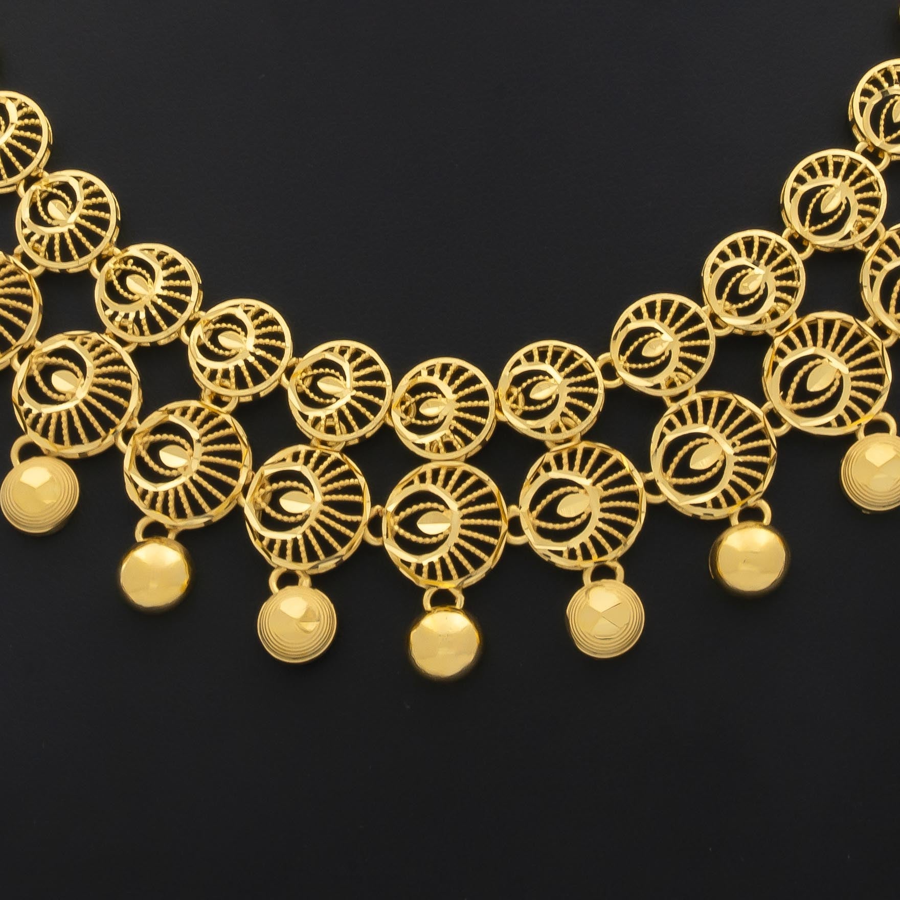 GOLDEN NECKLACE SHORT WITH GOLDEN STUD PGNS15-085, PGHST6-061