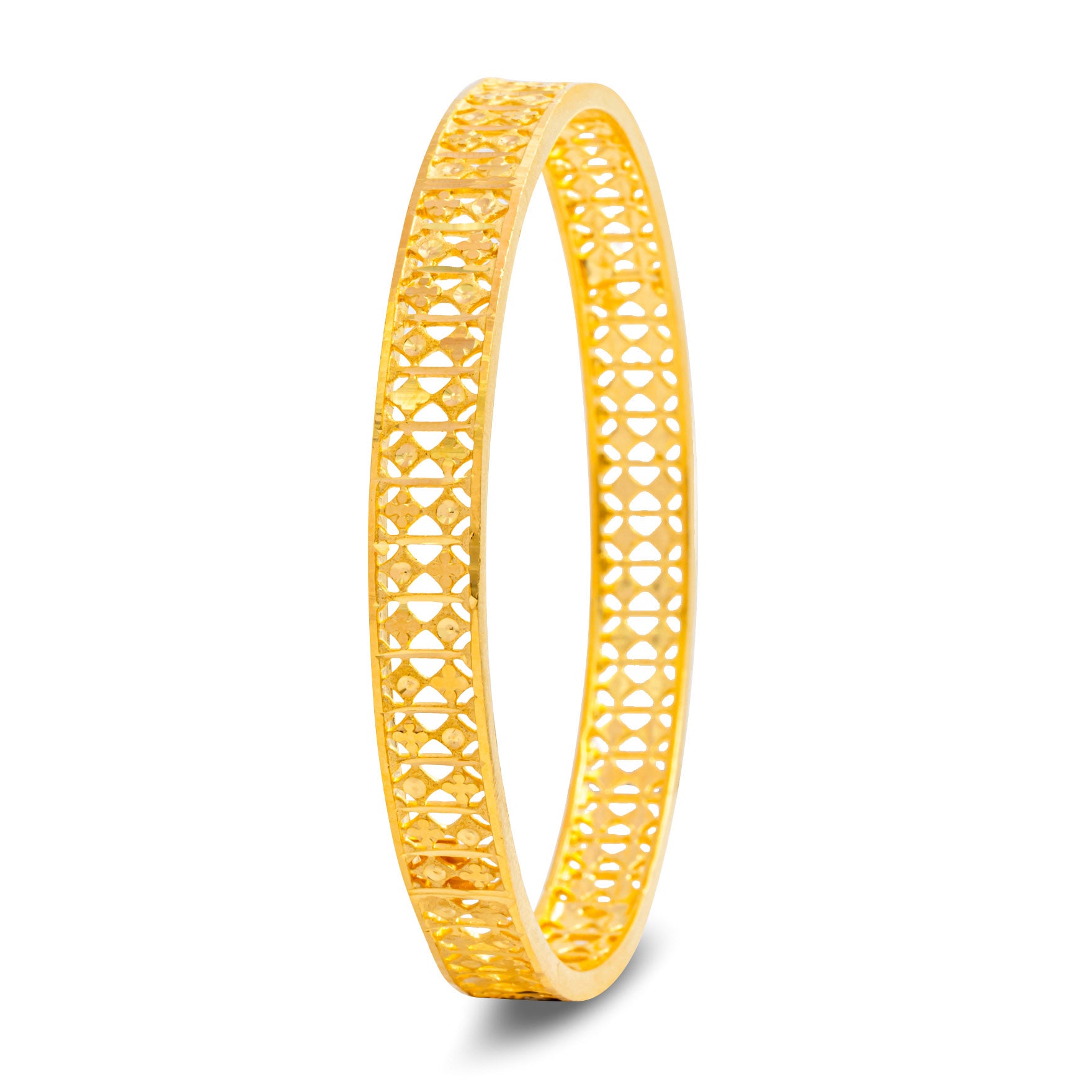 24ct Heavy Gold Layered Bullion Knot Bangle PGB39-022