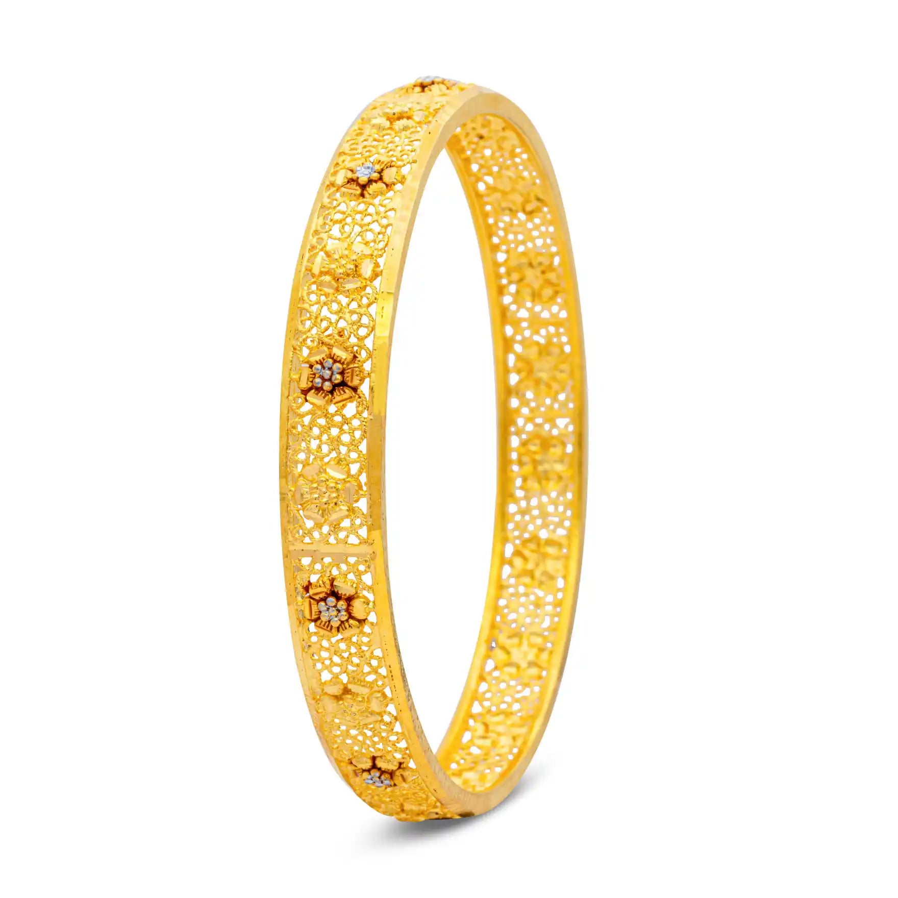24ct Heavy Gold Layered Enamel Bangle PEB1-032