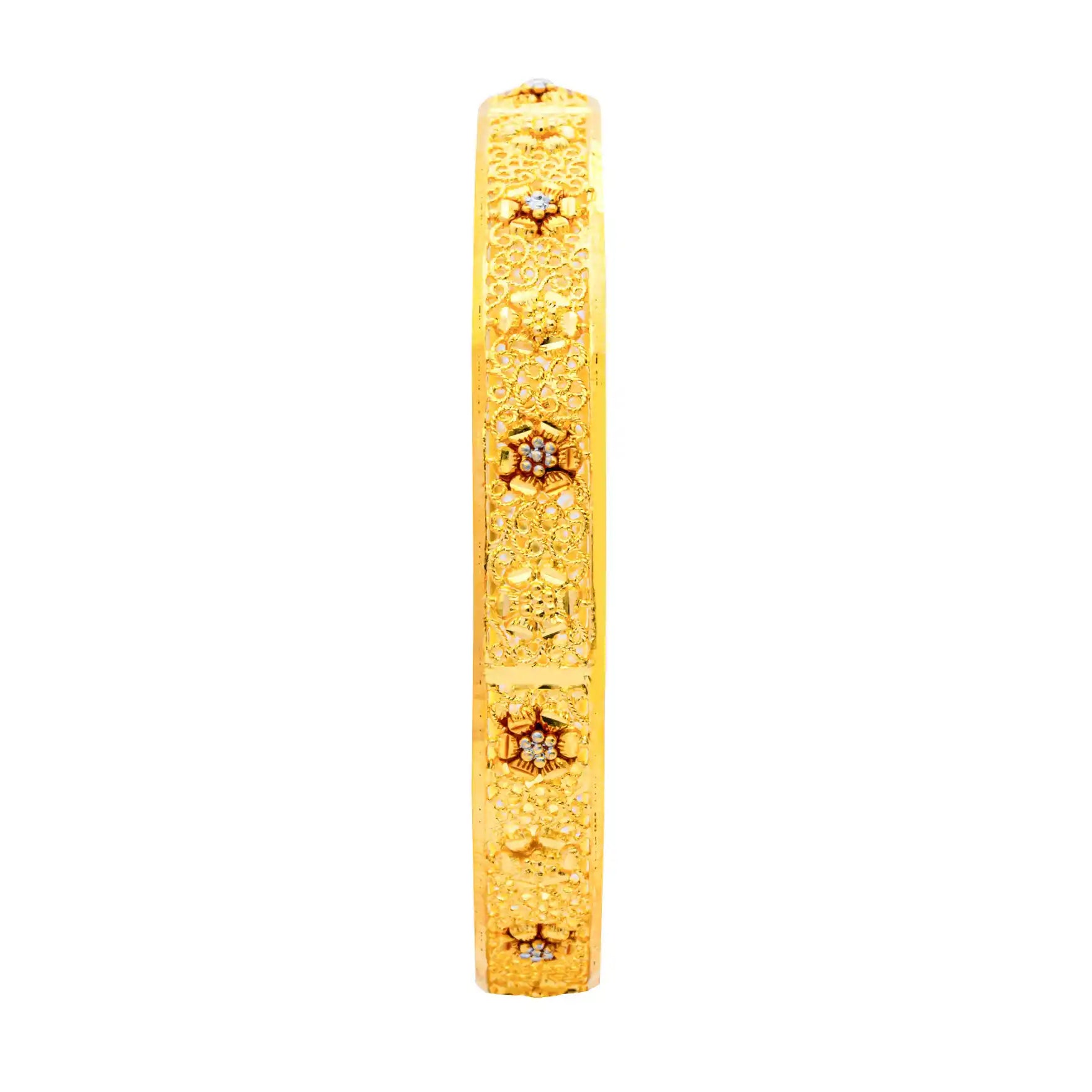 24ct Heavy Gold Layered Enamel Bangle PEB1-032