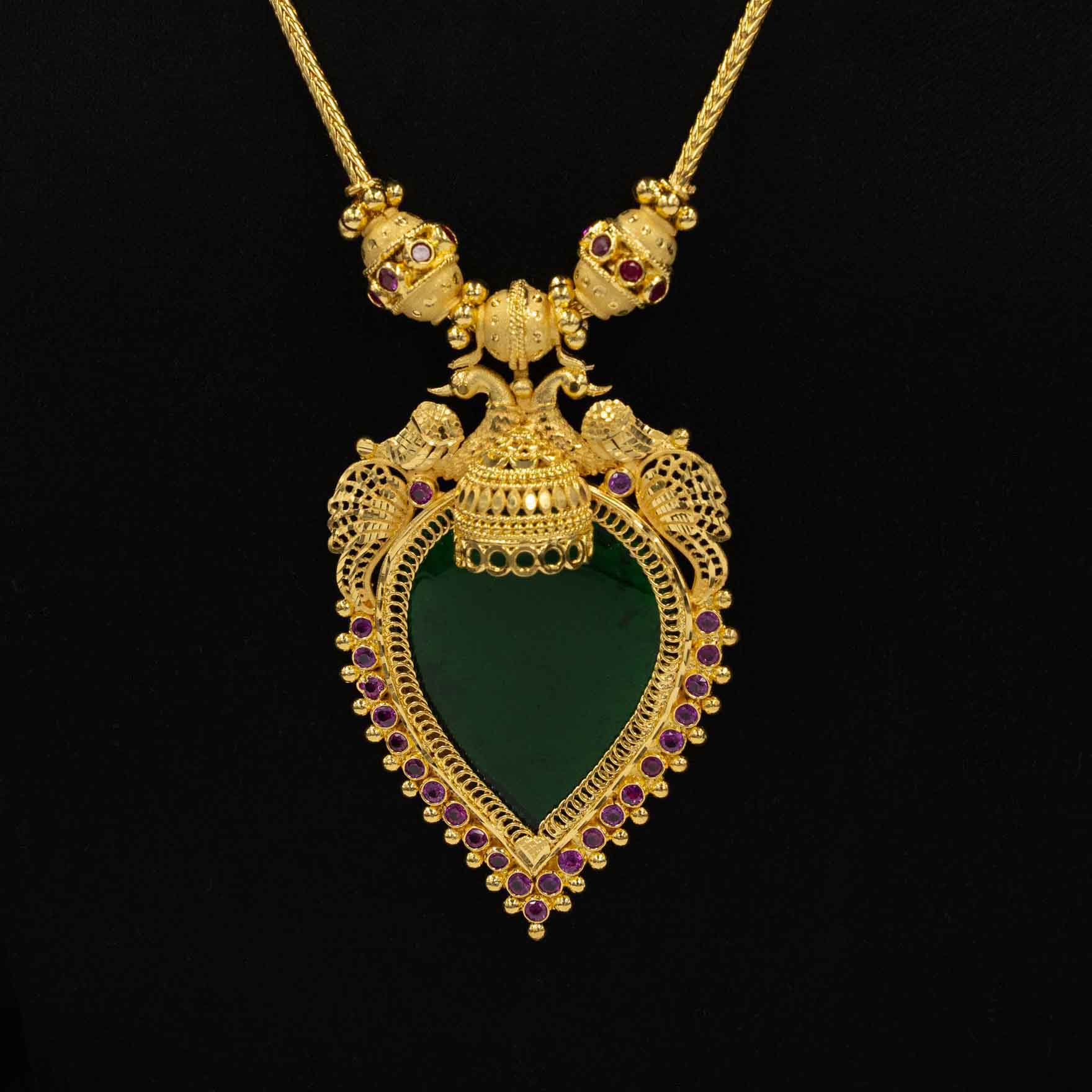 Palakka Stone Necklace PSPKNRG57-0311