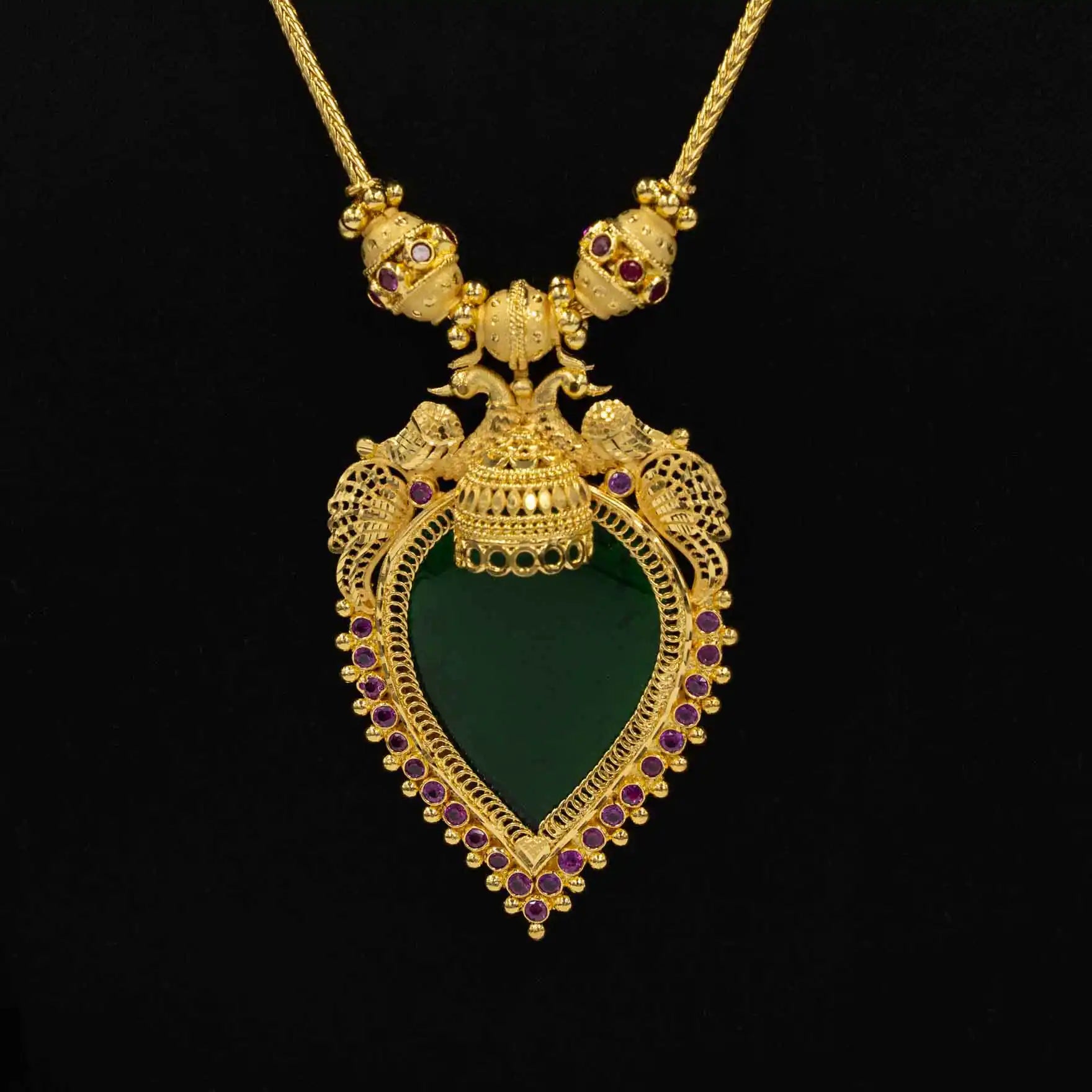 Palakka Stone Necklace PSPKNRG57-0311