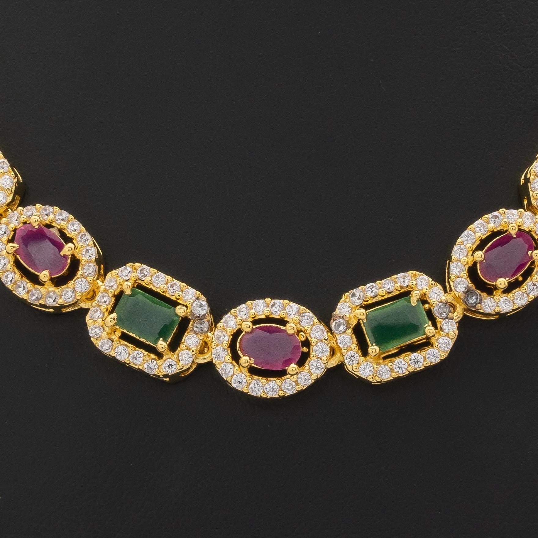 STONE NECKLACE LONG WITH GOLDEN STUD PSNS85WRG-036, PSHST74wRG-081