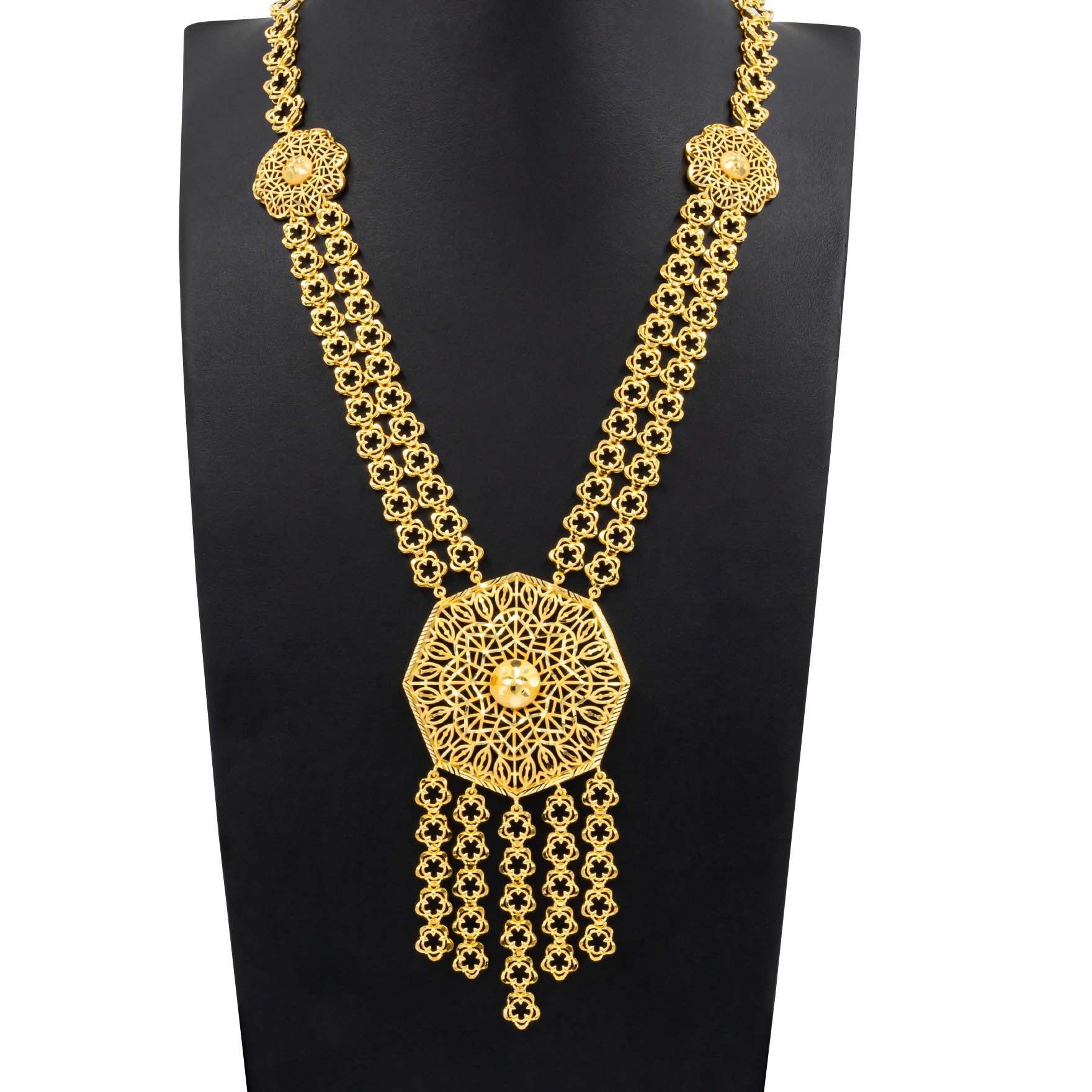 Golden Necklace with stud PGNL36-0621,PGHST19-002