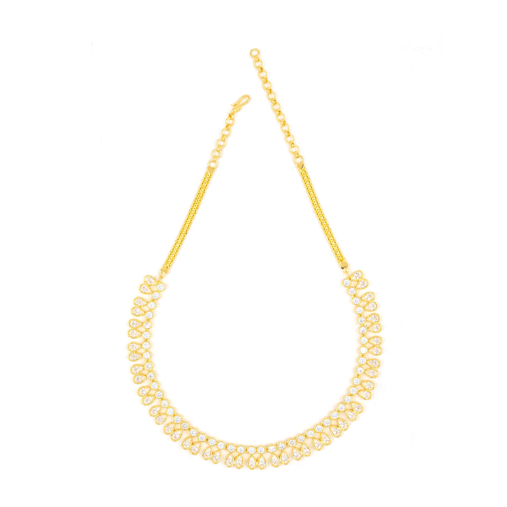 STONE NECKLACE LONG WITH GOLDEN STUD PSNS95W-036, PSHST121W-061