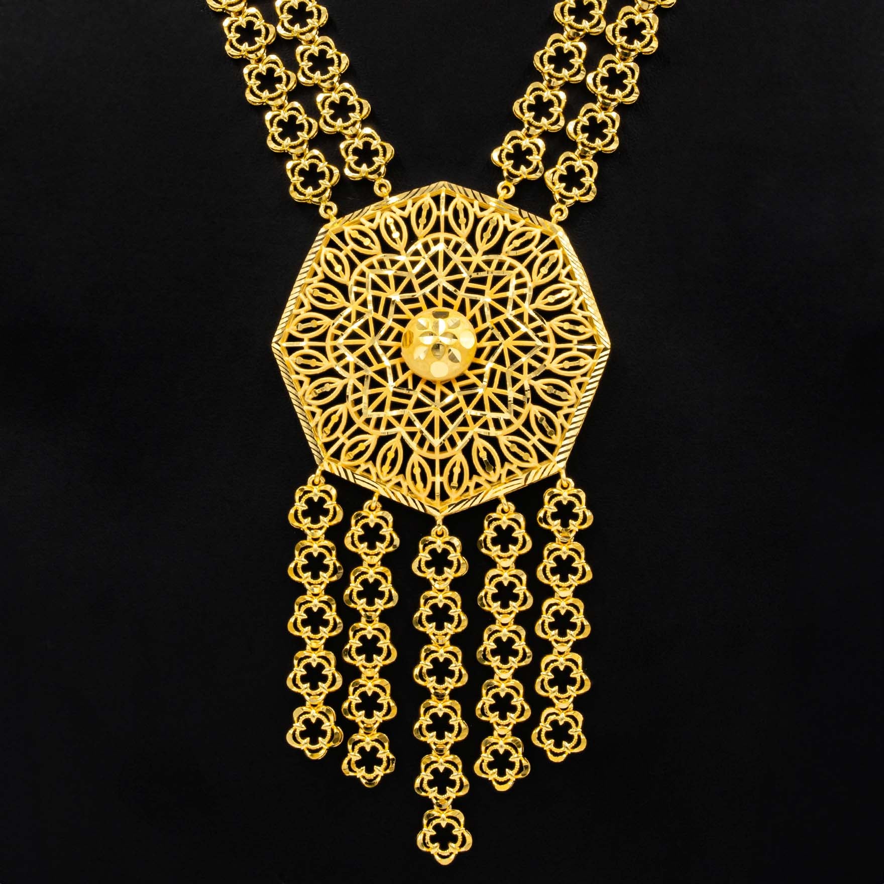 Golden Necklace with stud PGNL36-0621,PGHST19-002