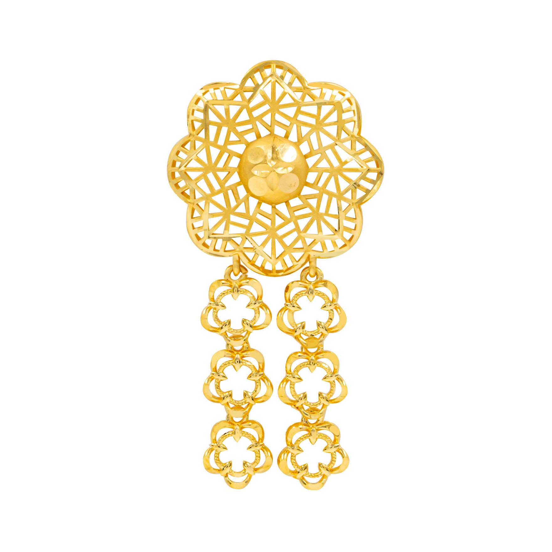 Golden Necklace with stud PGNL36-0621,PGHST19-002