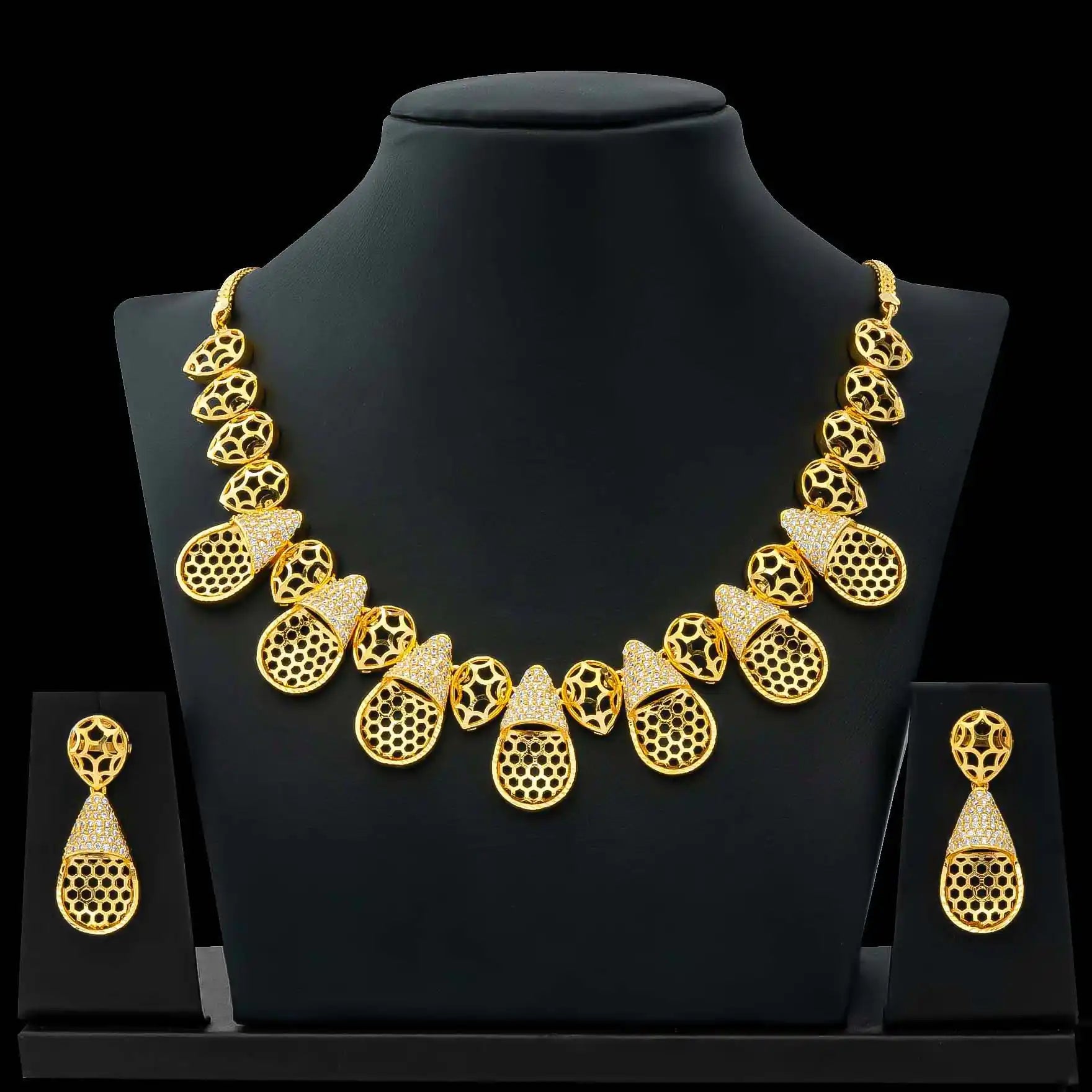 STONE NECKLACE WITH STUD PSNS108W-036,PSHST136W-061