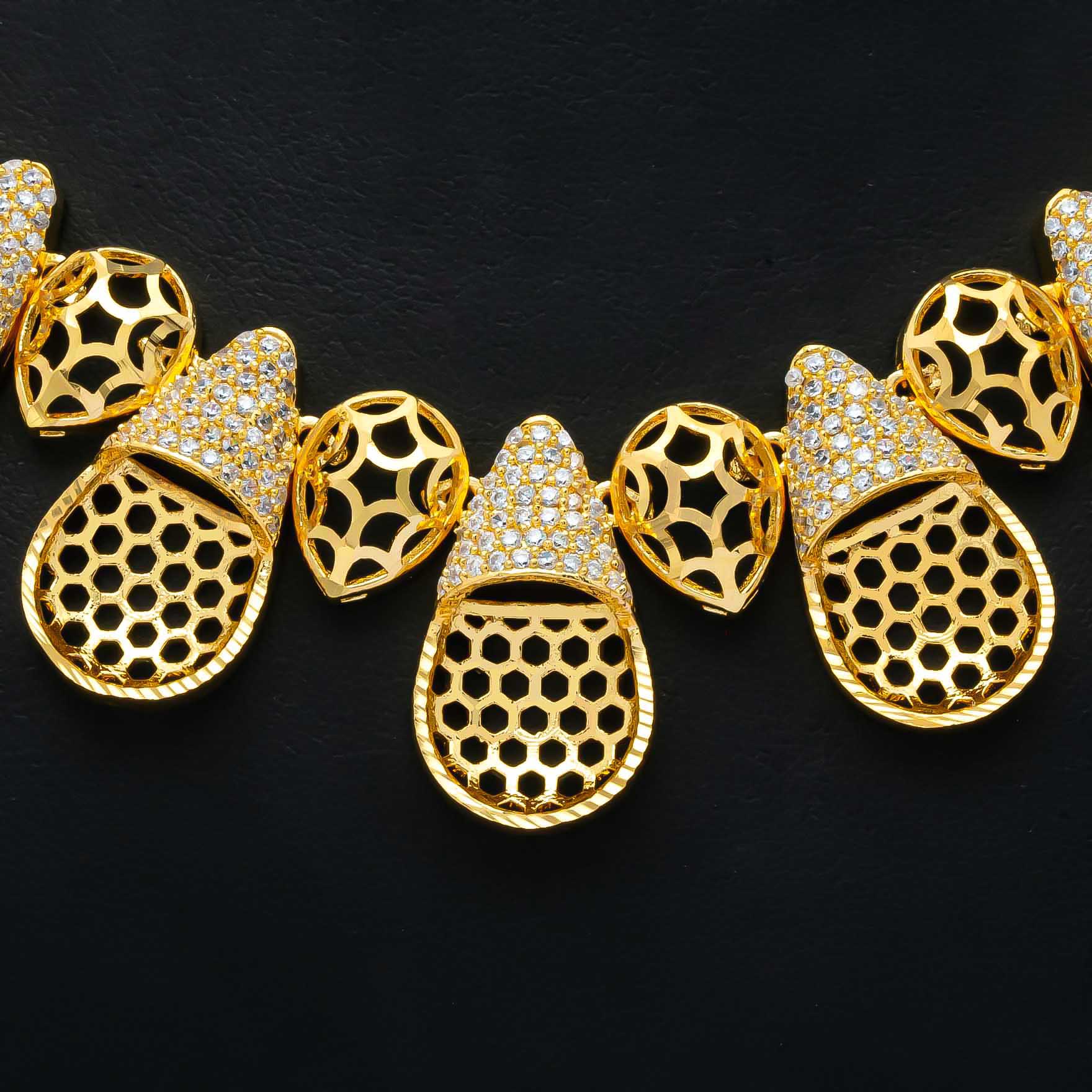 STONE NECKLACE WITH STUD PSNS108W-036,PSHSTt136W-061