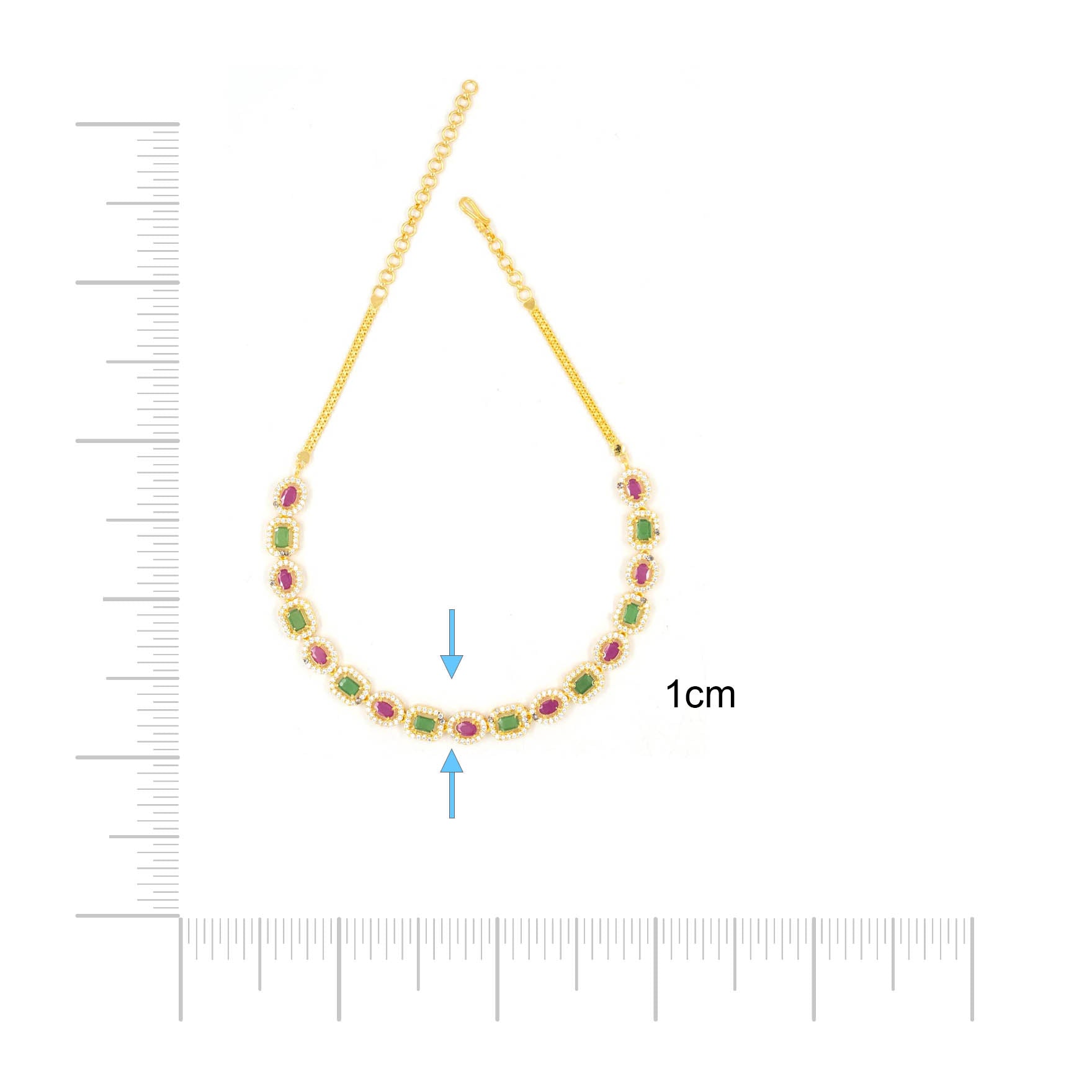 STONE NECKLACE LONG WITH GOLDEN STUD PSNS85WRG-036, PSHST74wRG-081